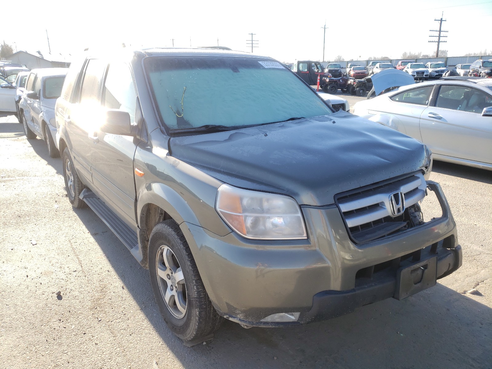 HONDA PILOT EXL 2007 2hkyf18647h527875