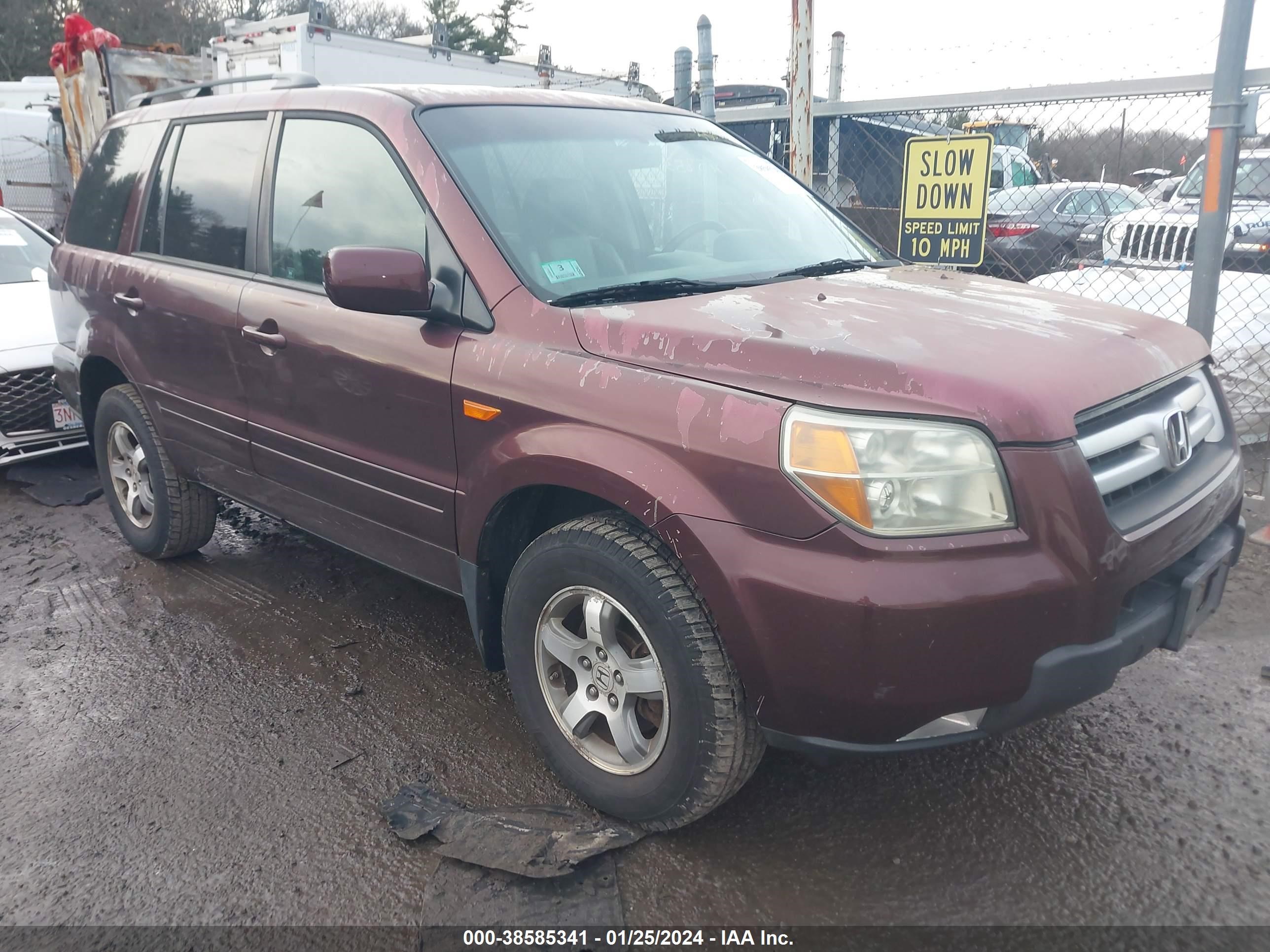 HONDA PILOT 2007 2hkyf18667h501505