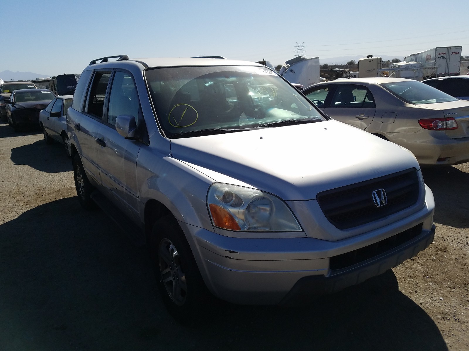 HONDA PILOT EXL 2003 2hkyf18683h569282