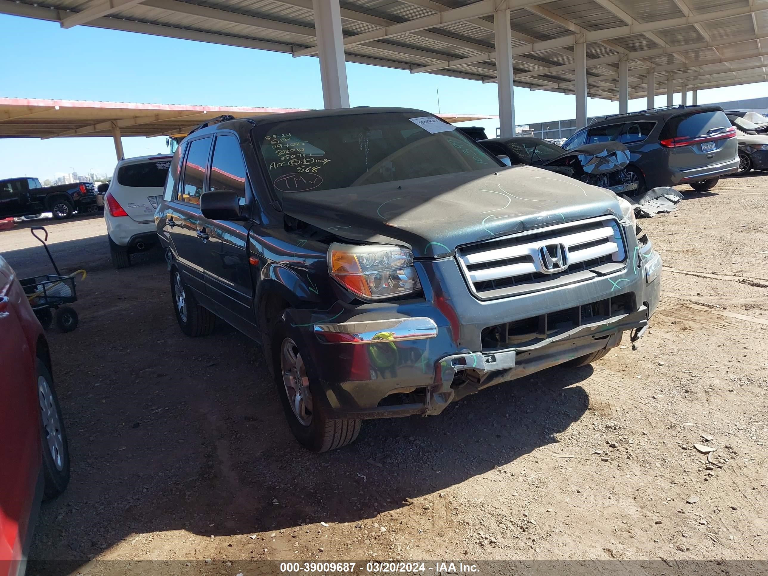 HONDA PILOT 2006 2hkyf18686h502010