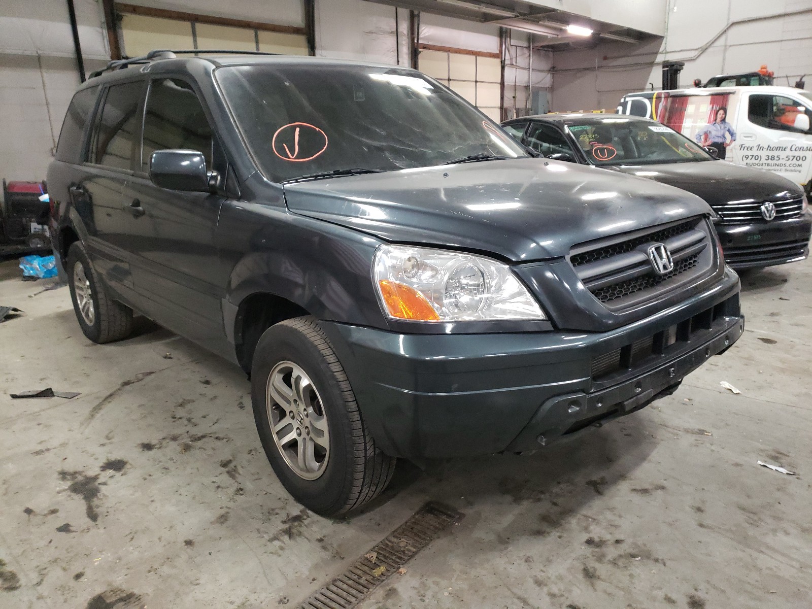 HONDA PILOT EXL 2004 2hkyf18694h584262