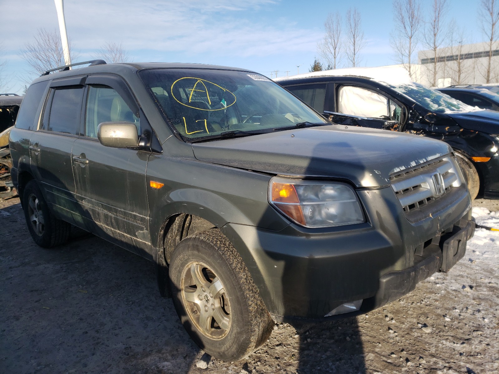 HONDA PILOT EXL 2007 2hkyf18697h517102