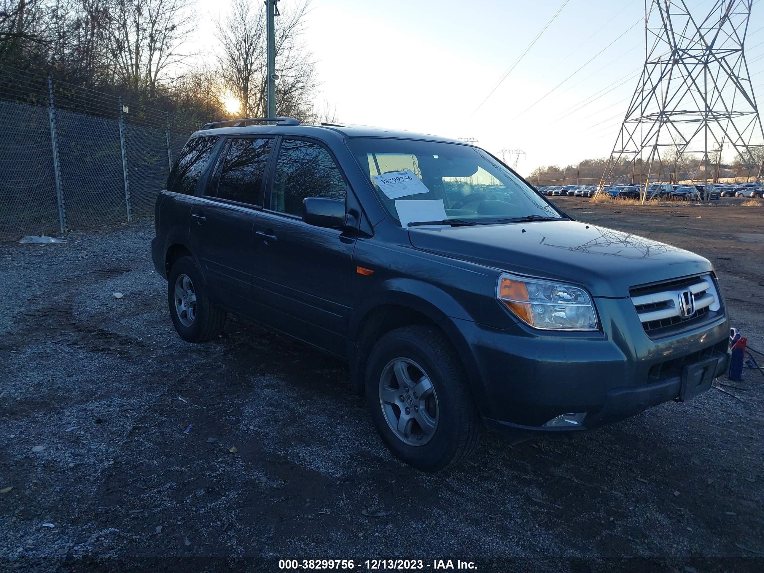 HONDA PILOT 2006 2hkyf186x6h509458