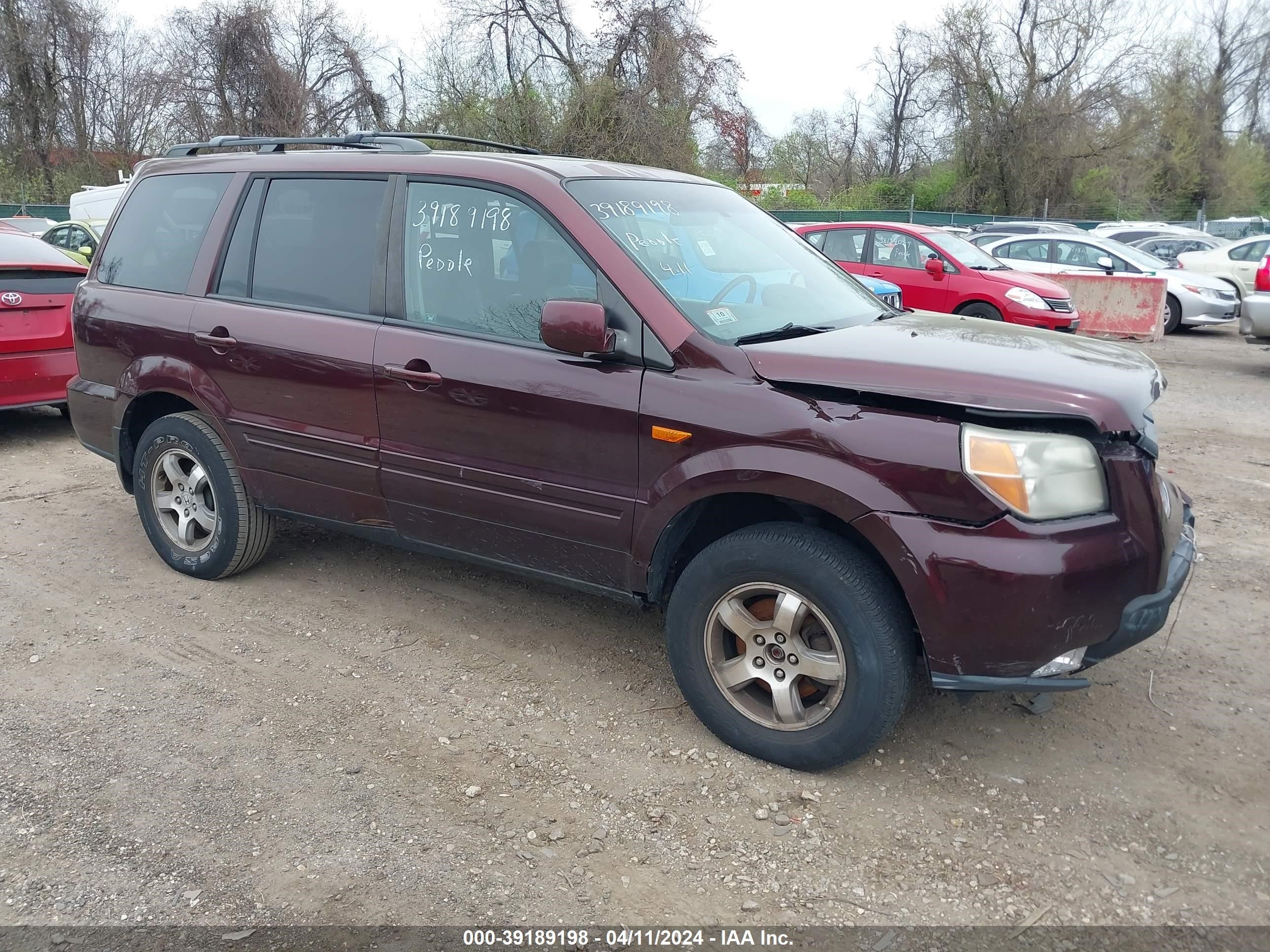 HONDA PILOT 2007 2hkyf18747h525004