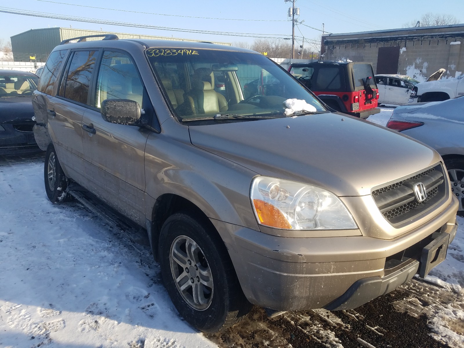 HONDA PILOT EXL 2004 2hkyf18754h614897