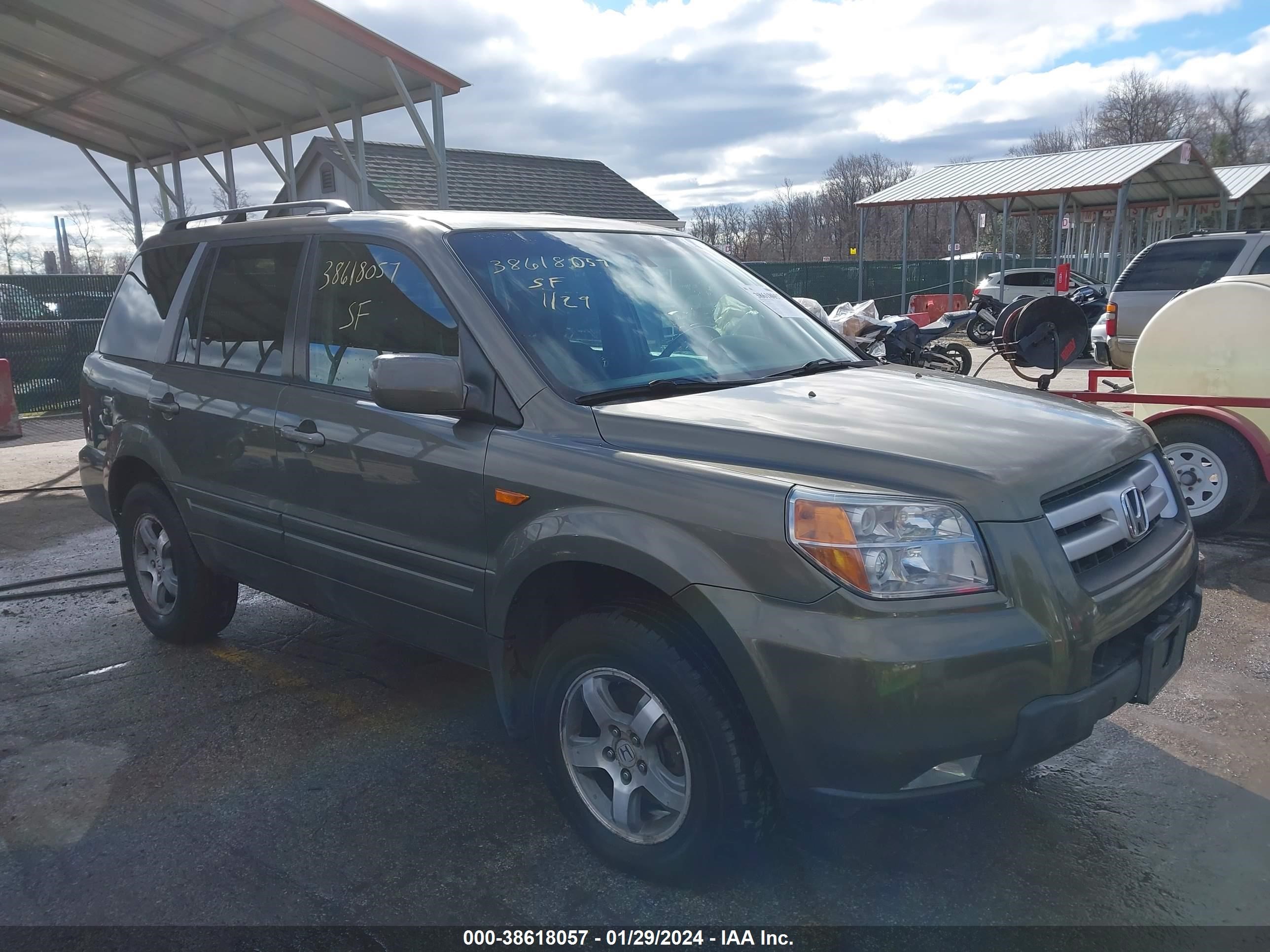 HONDA PILOT 2007 2hkyf18767h514246