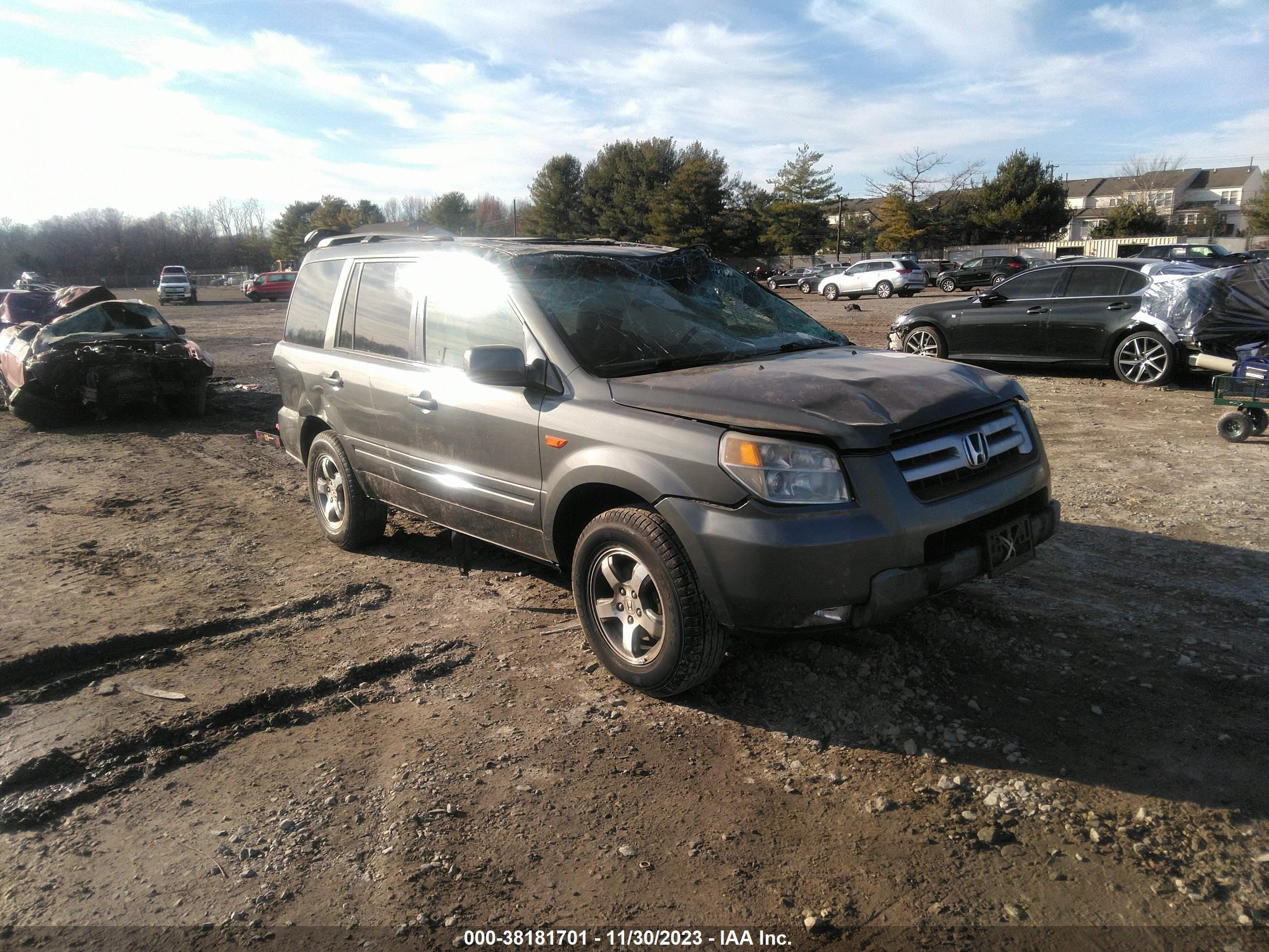 HONDA PILOT 2007 2hkyf18767h524789