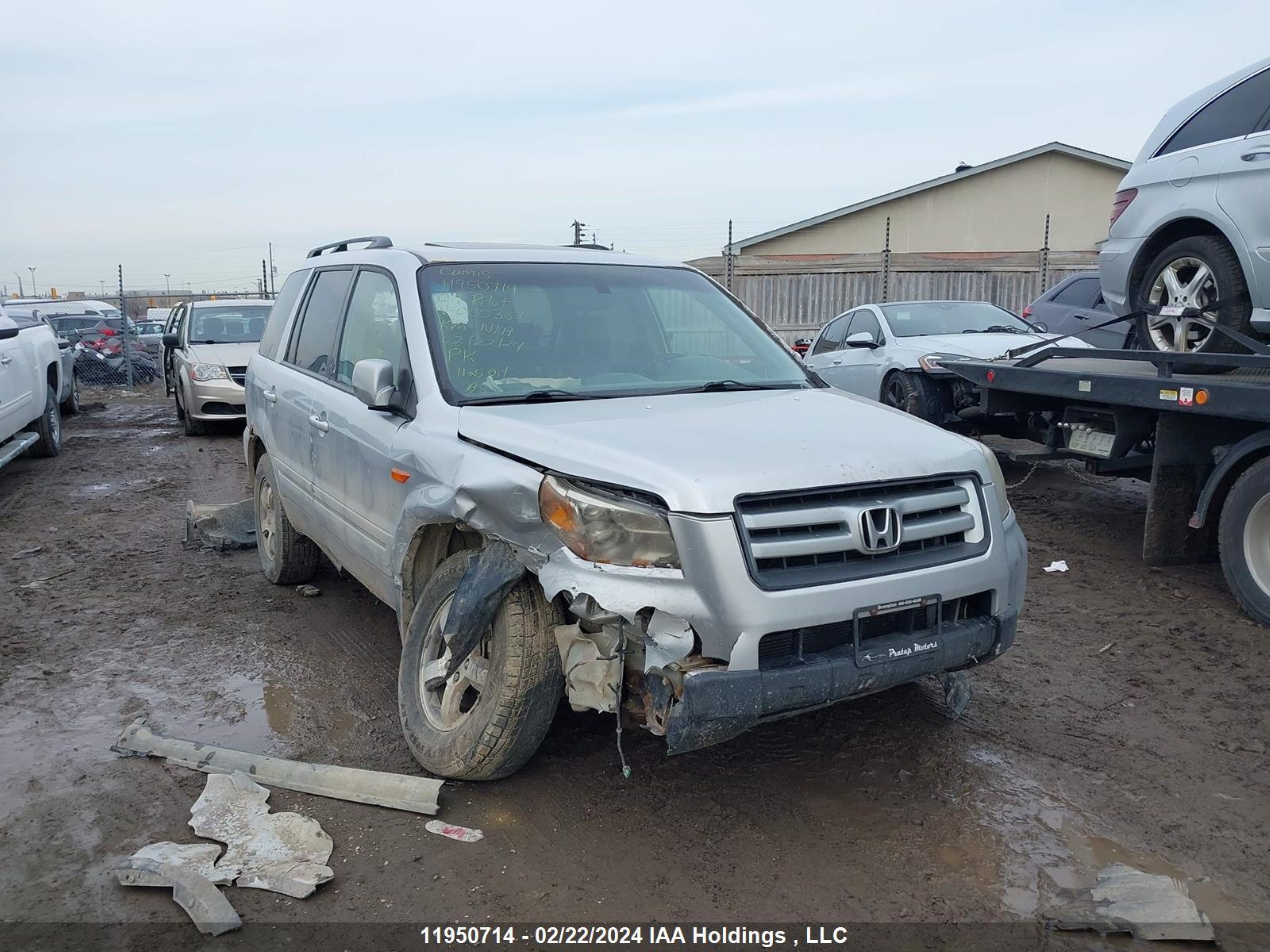 HONDA PILOT 2007 2hkyf18777h000387