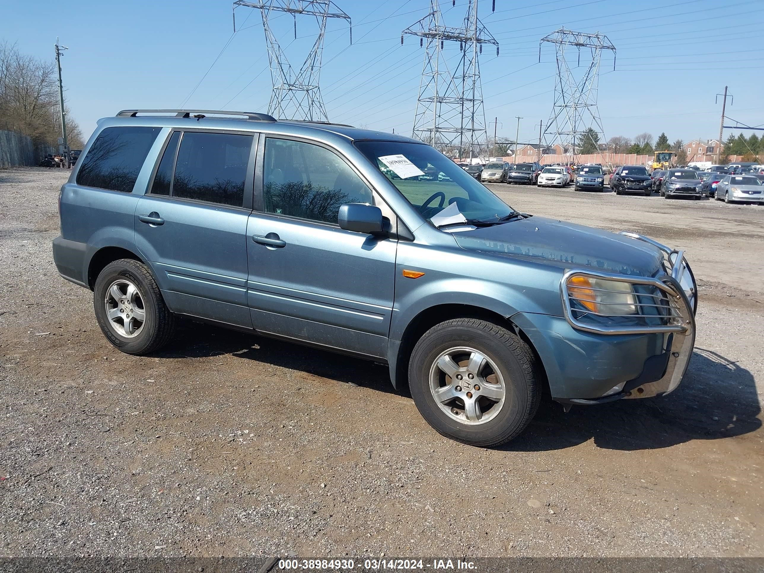 HONDA PILOT 2007 2hkyf18797h518999