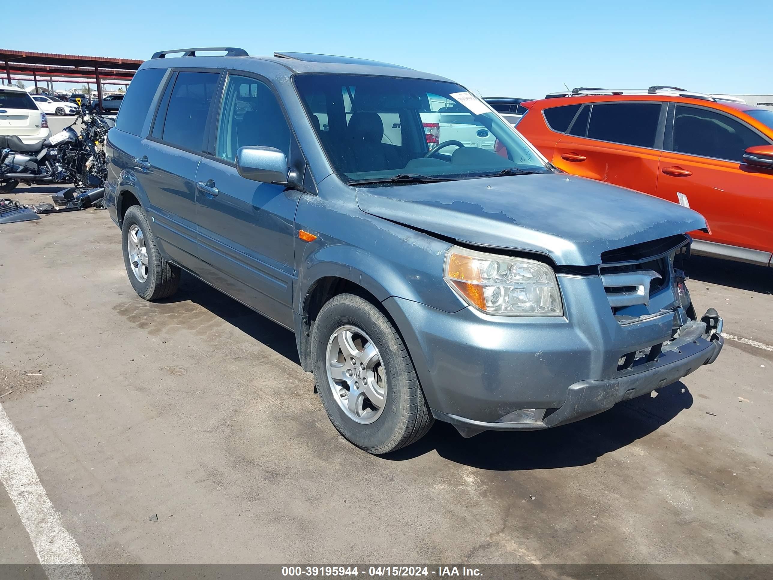 HONDA PILOT 2007 2hkyf187x7h503962