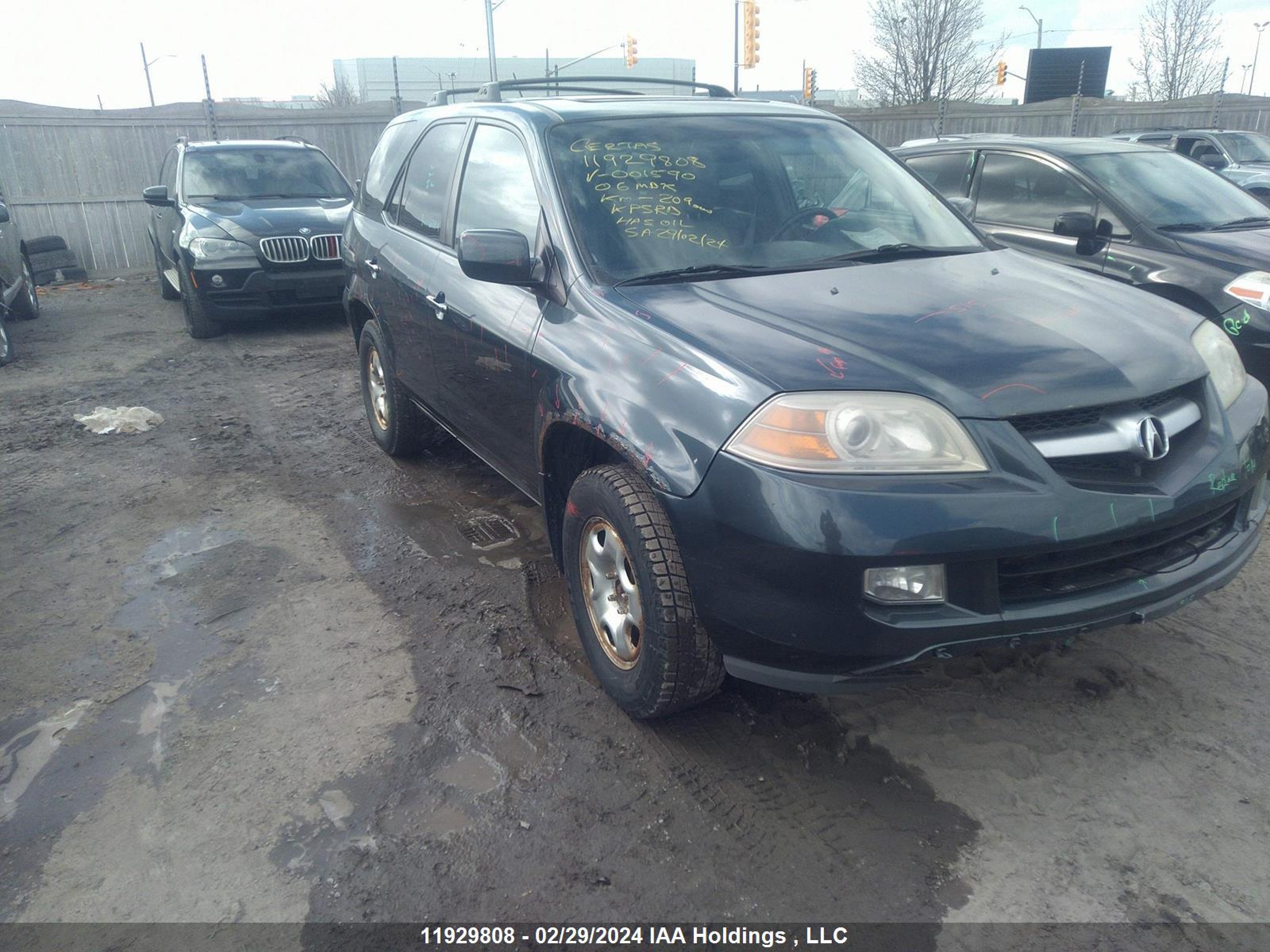 ACURA MDX 2006 2hnyd18606h001590