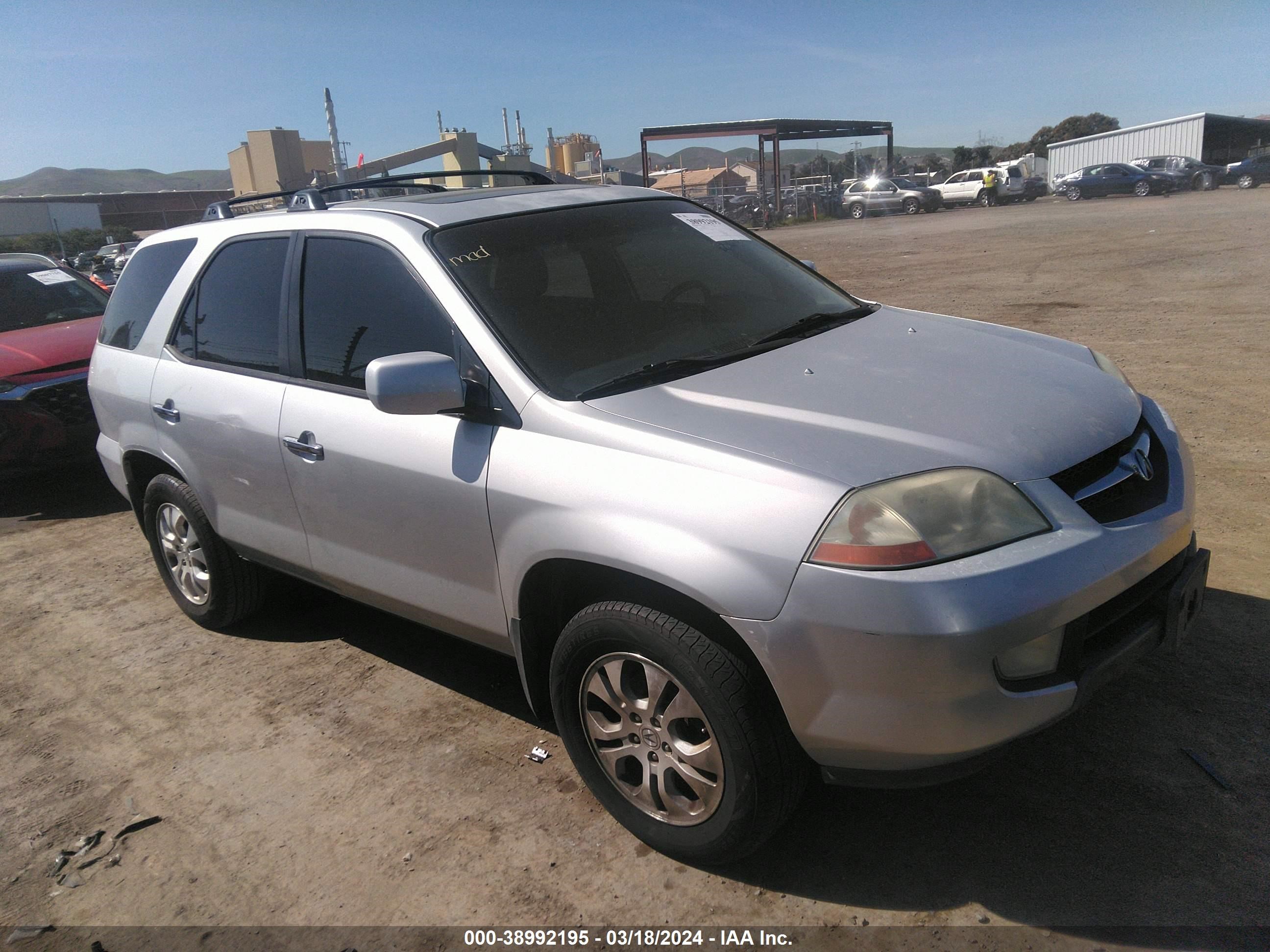 ACURA MDX 2003 2hnyd18633h522198