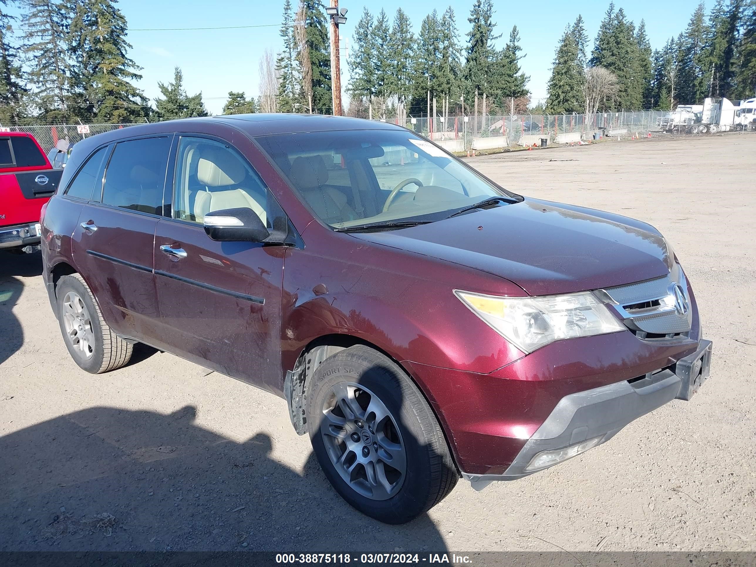 ACURA MDX 2007 2hnyd28227h511606