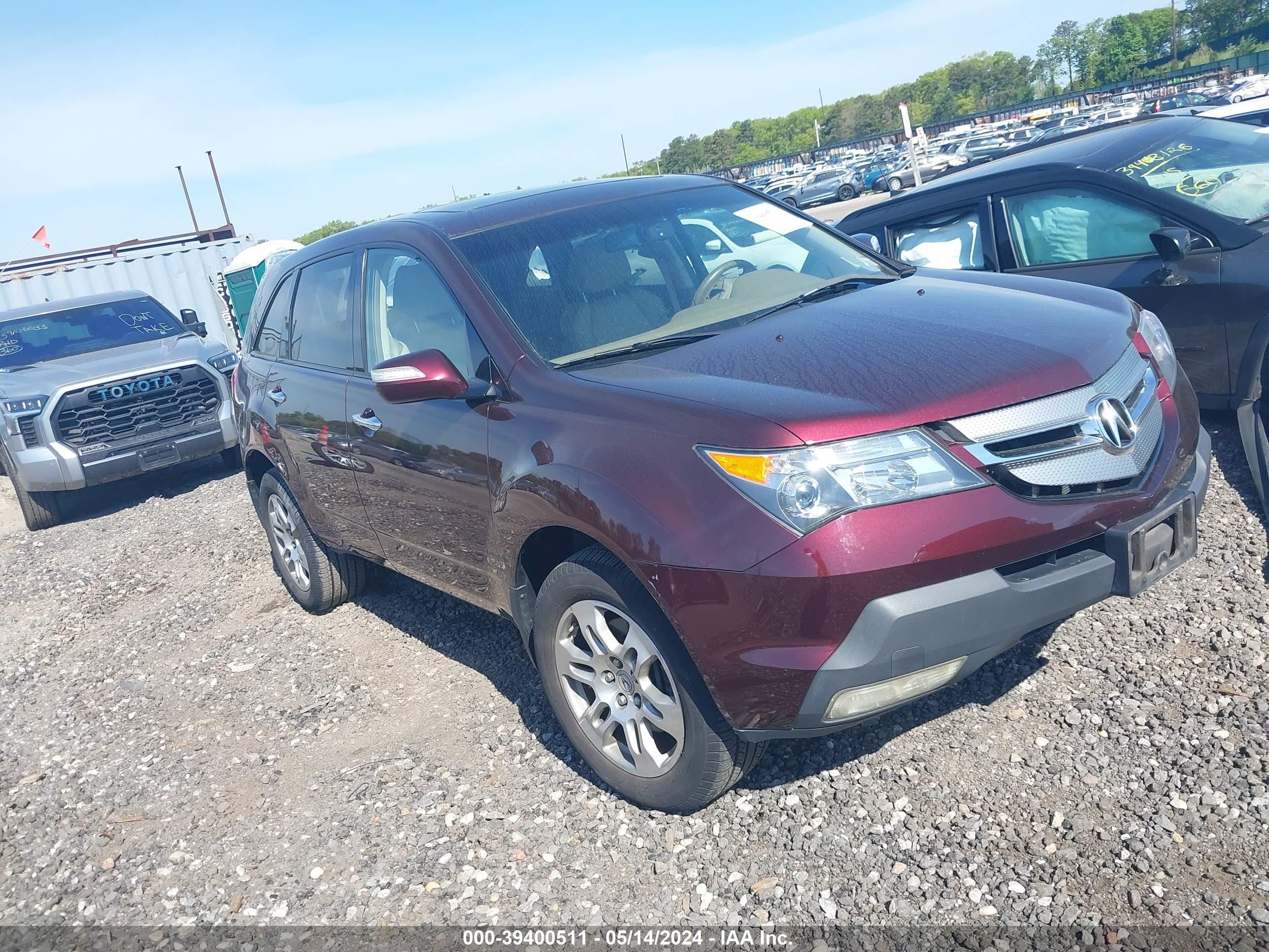 ACURA MDX 2009 2hnyd28229h501449