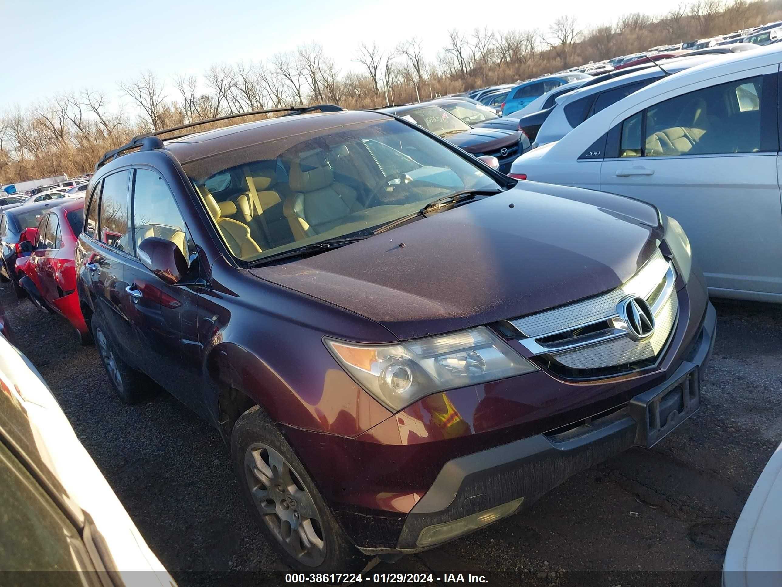 ACURA MDX 2009 2hnyd28229h524617