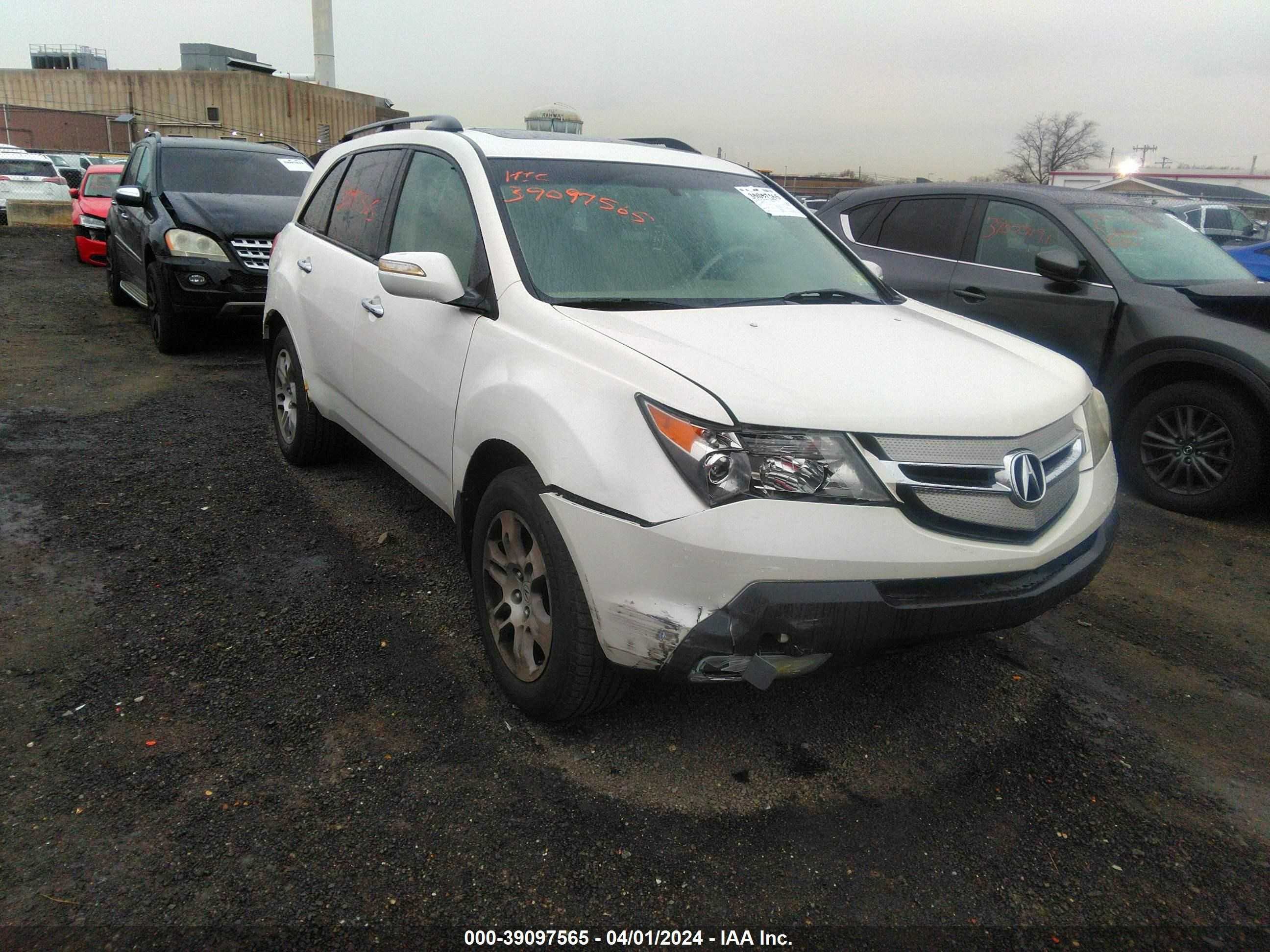 ACURA MDX 2007 2hnyd28257h543742