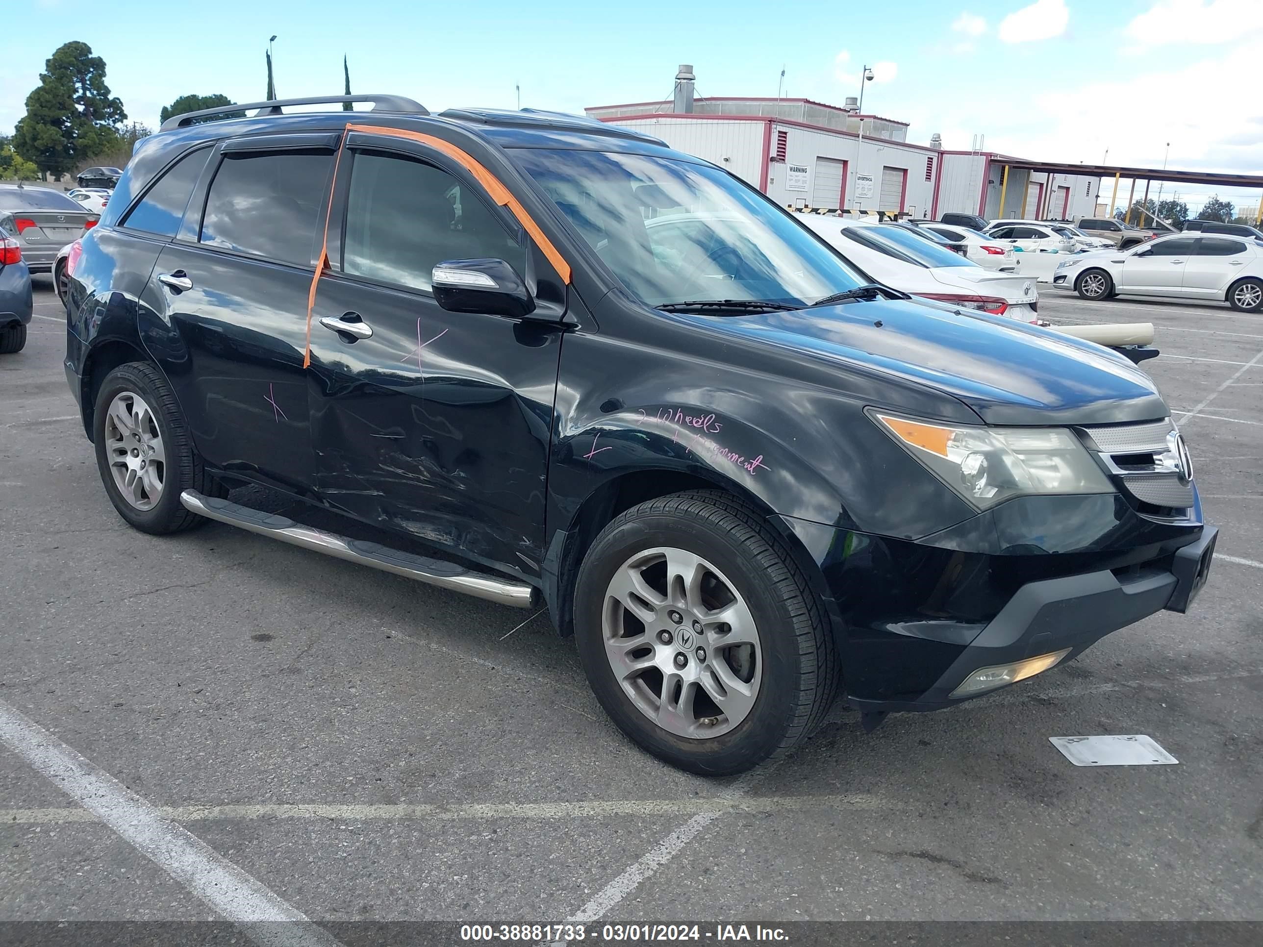 ACURA MDX 2009 2hnyd28269h527570