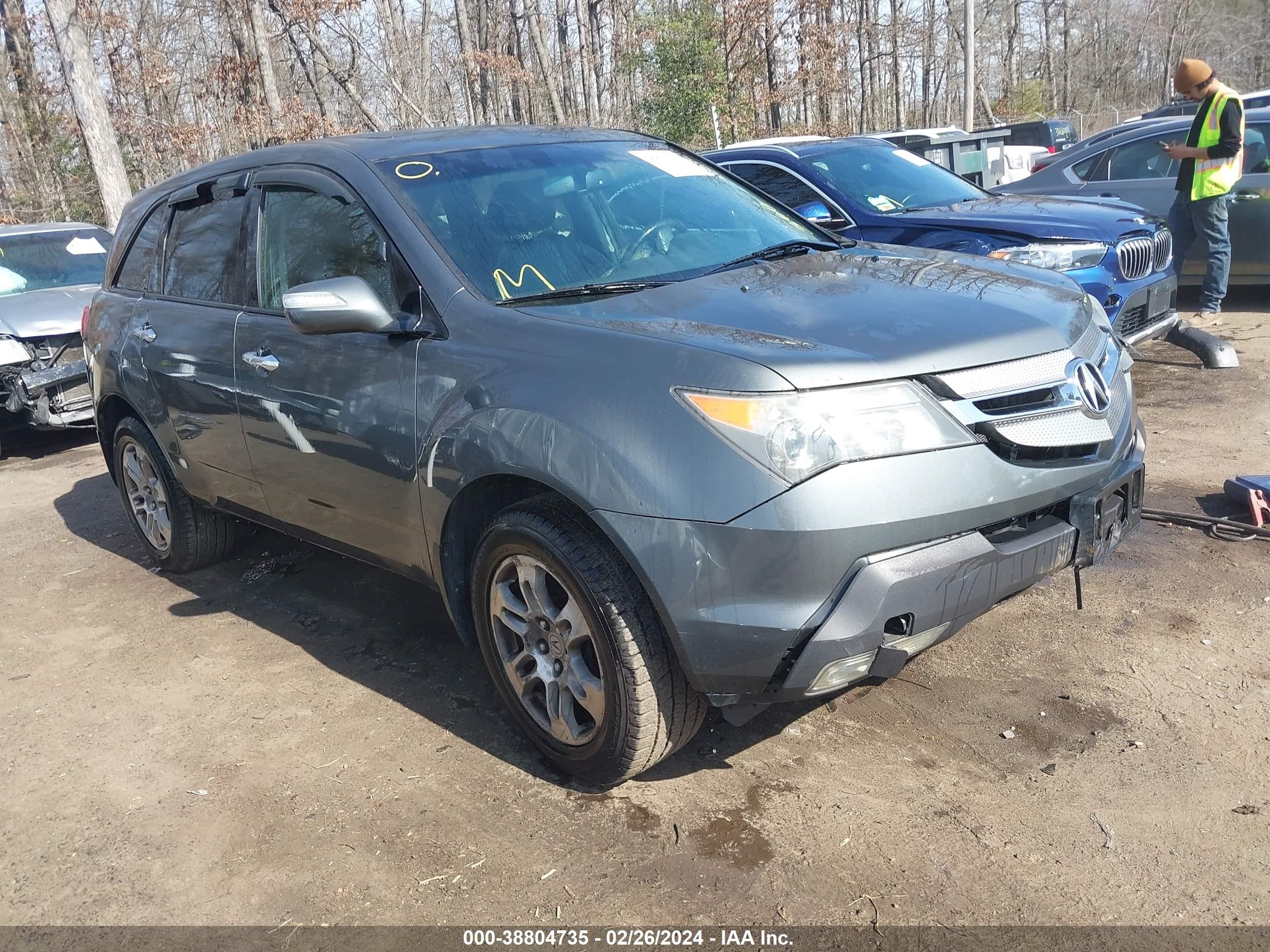 ACURA MDX 2008 2hnyd28278h536566