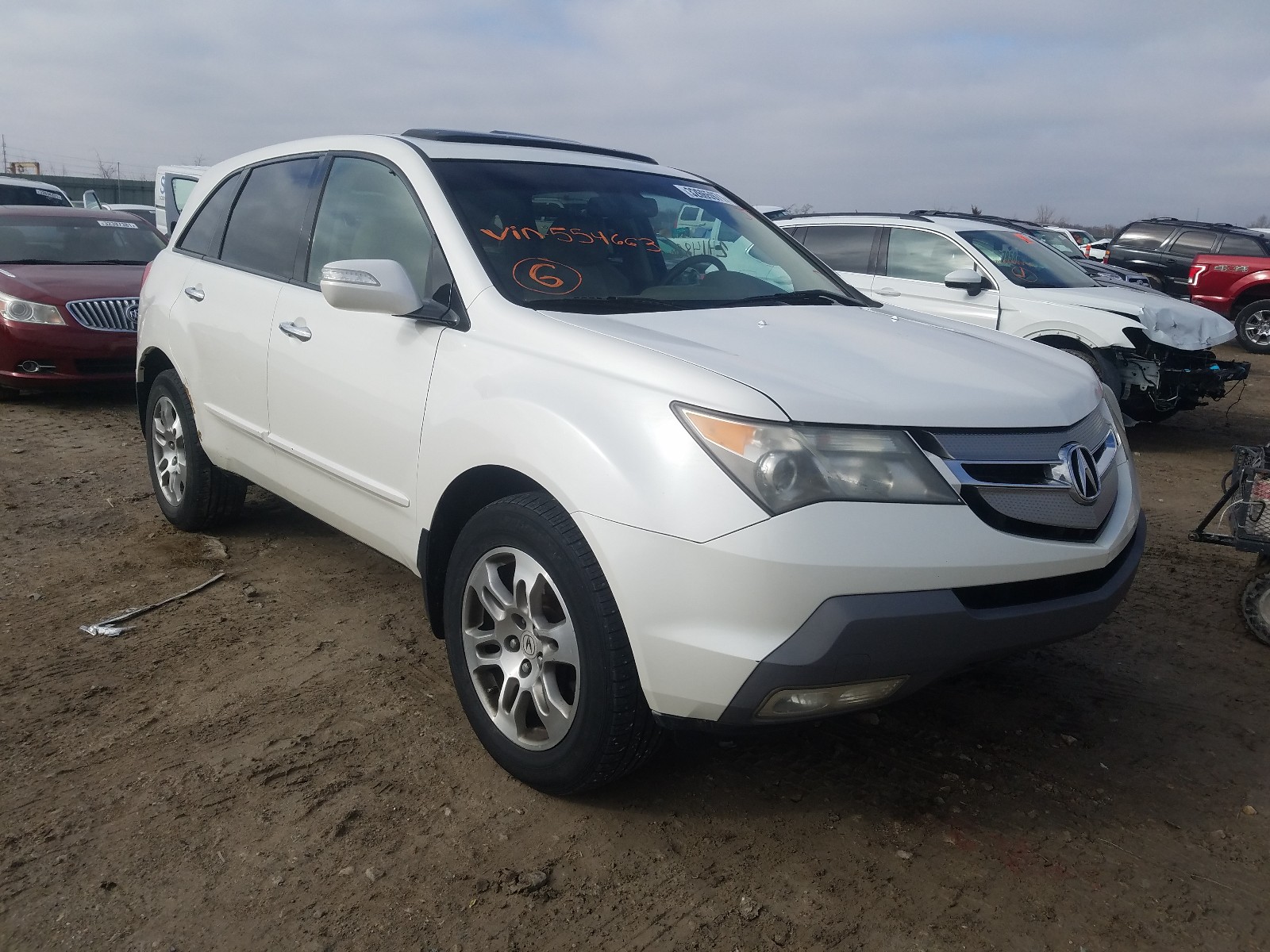 ACURA MDX 2008 2hnyd28278h554663