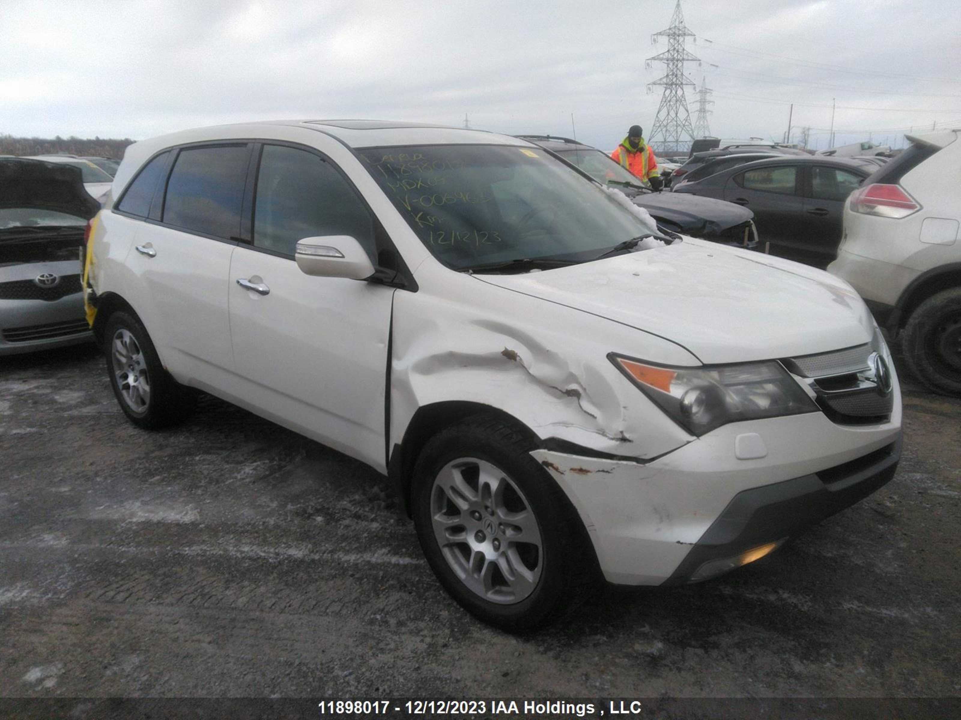 ACURA MDX 2009 2hnyd28289h006463