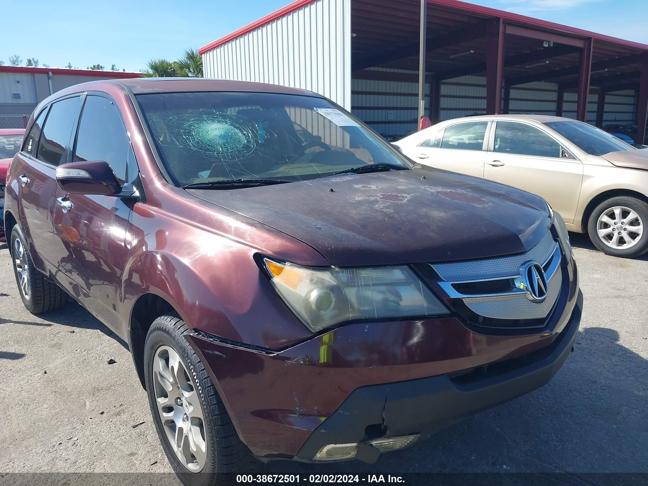 ACURA MDX 2009 2hnyd28289h525819