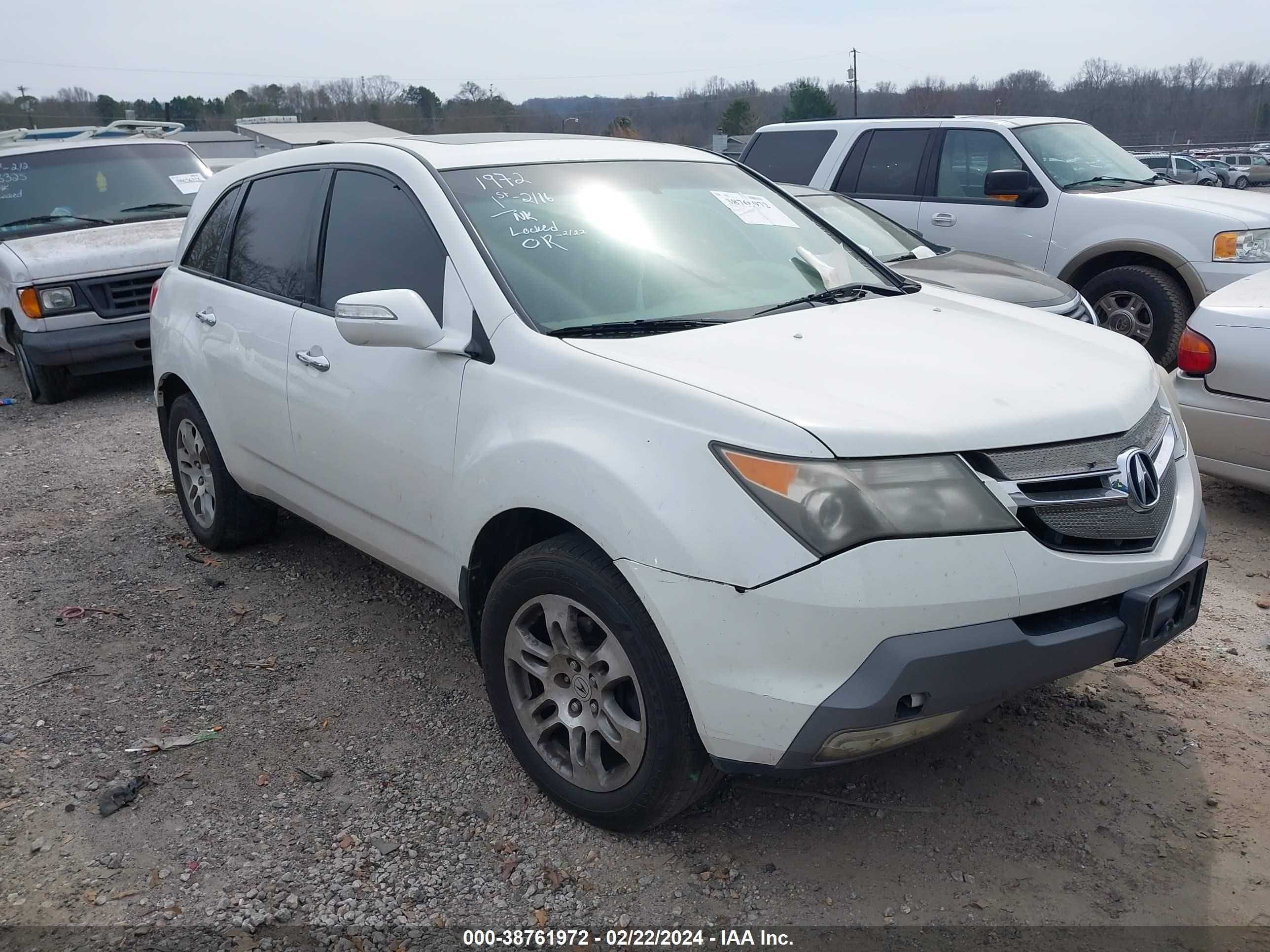 ACURA MDX 2007 2hnyd28297h501929