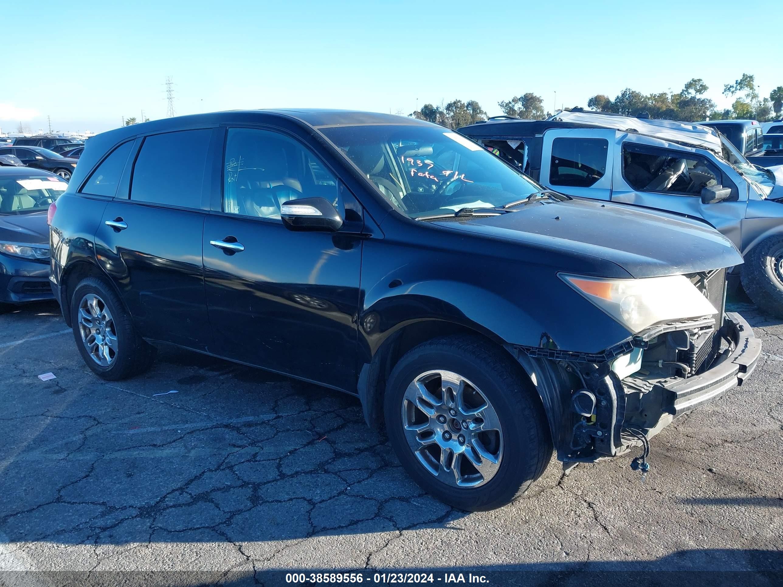 ACURA MDX 2007 2hnyd28297h509352