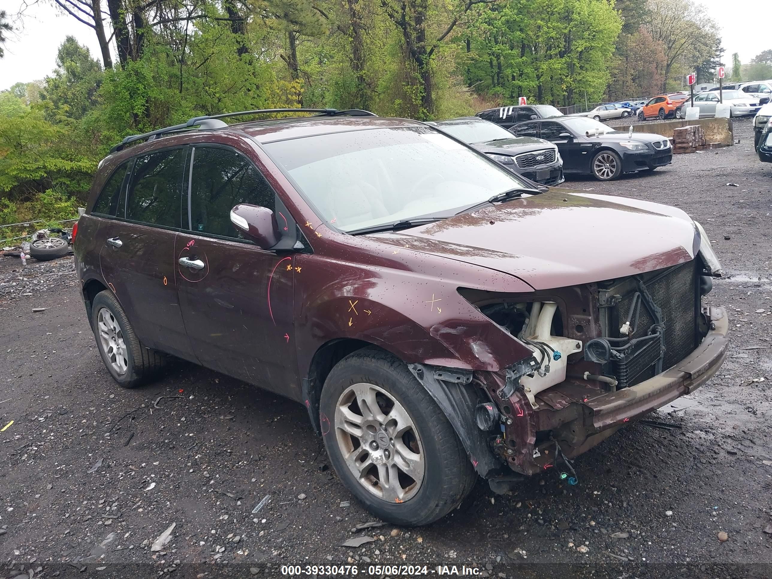 ACURA MDX 2009 2hnyd28299h507720