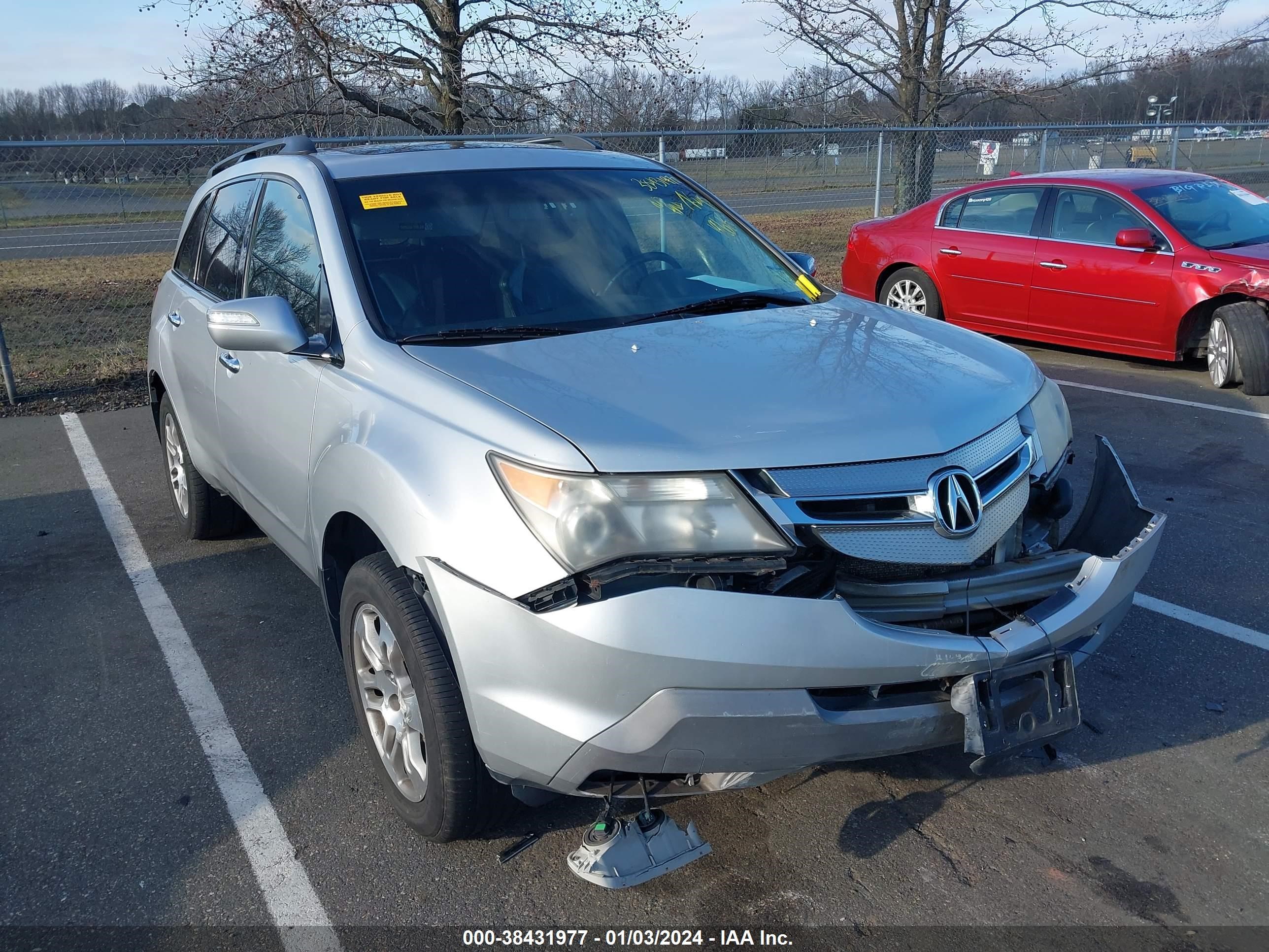 ACURA MDX 2008 2hnyd282x8h522547