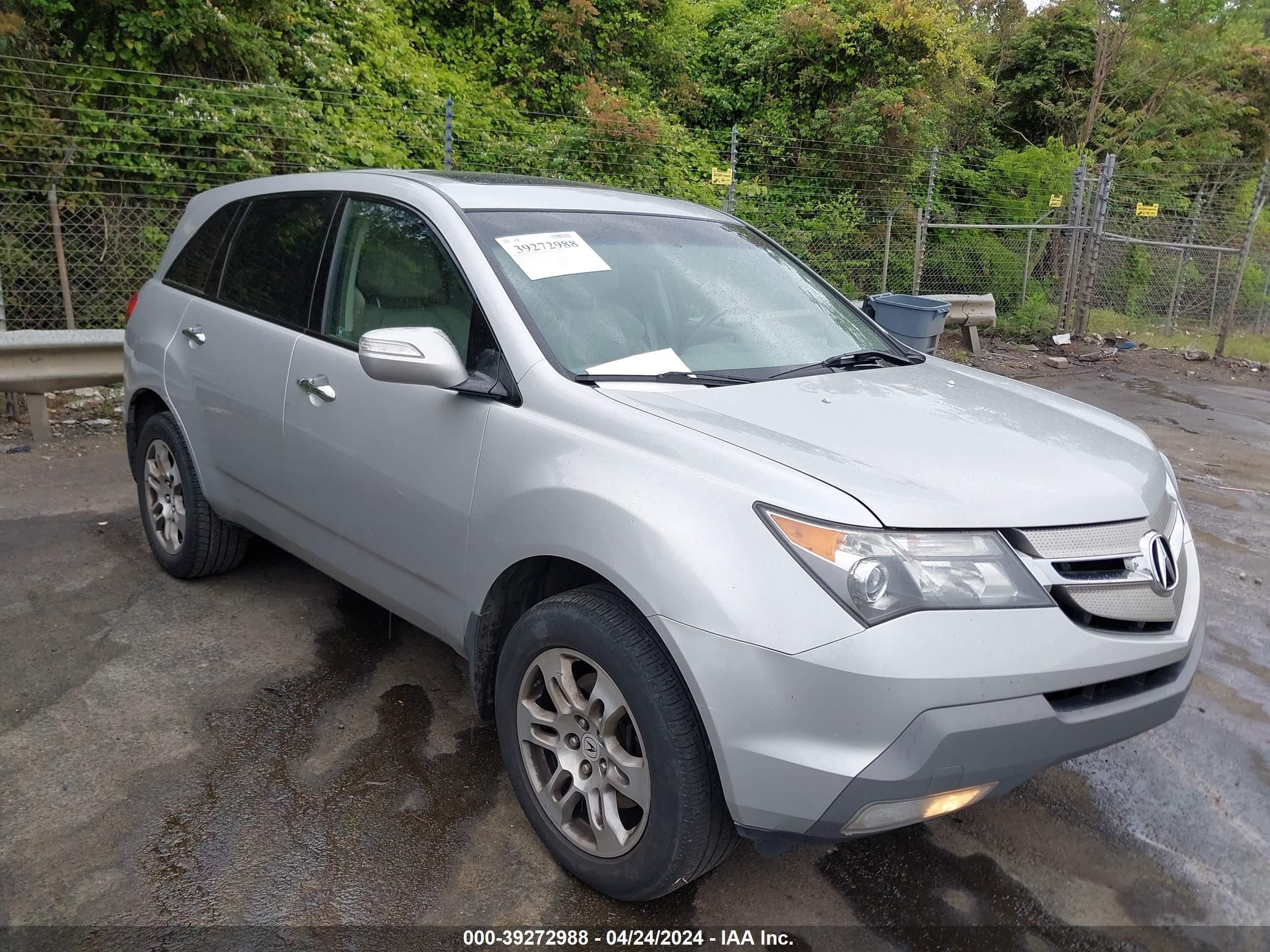 ACURA MDX 2009 2hnyd282x9h524378