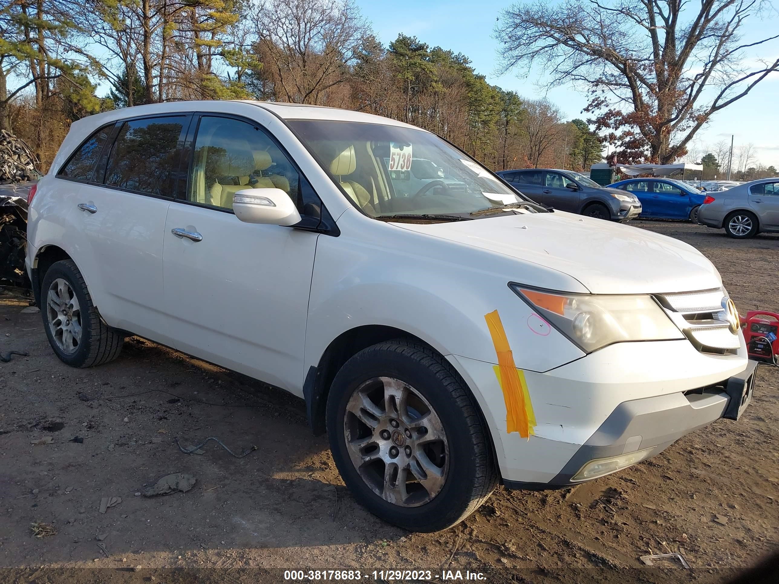 ACURA MDX 2007 2hnyd28307h513685