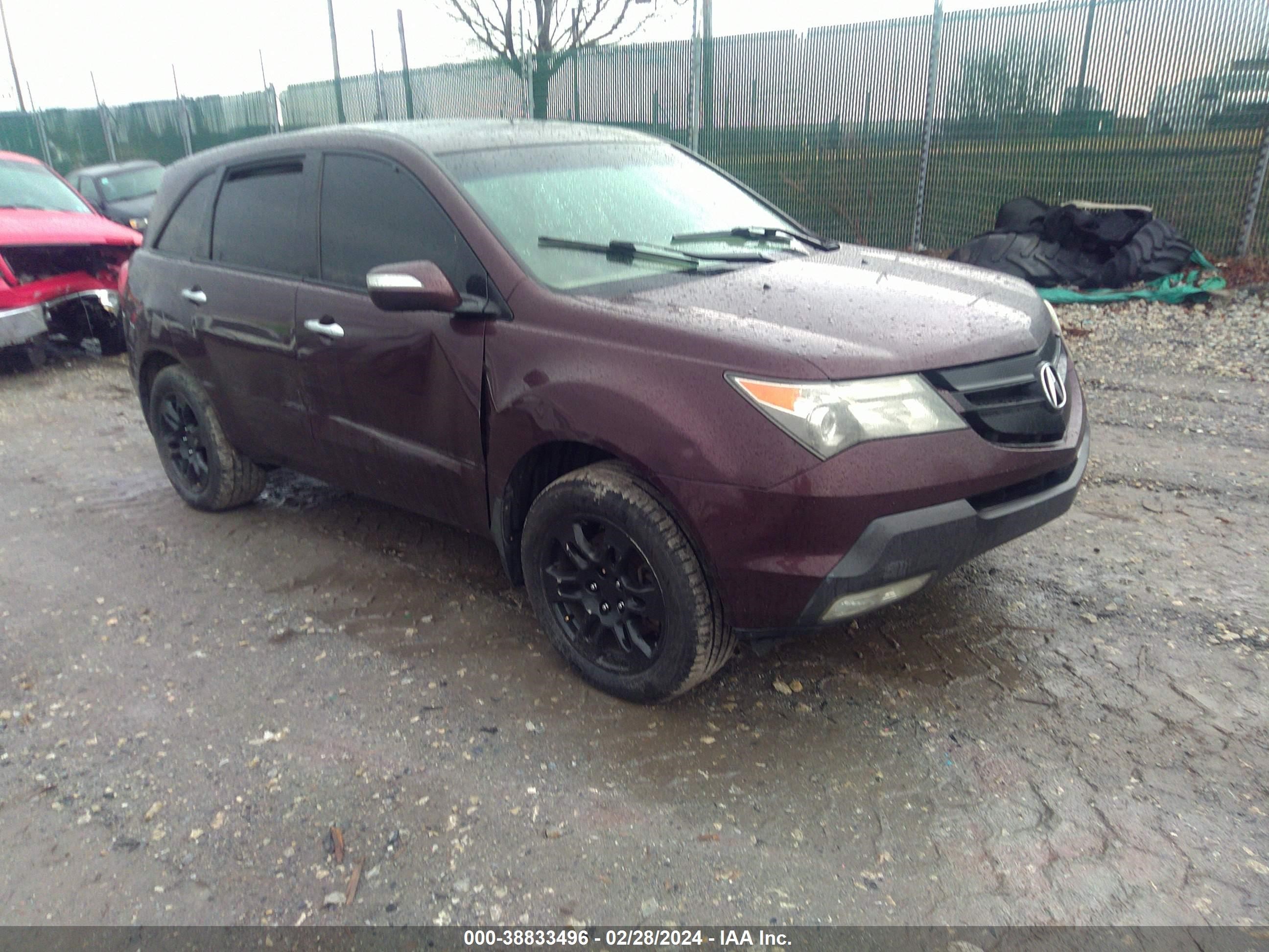 ACURA MDX 2007 2hnyd28377h502277