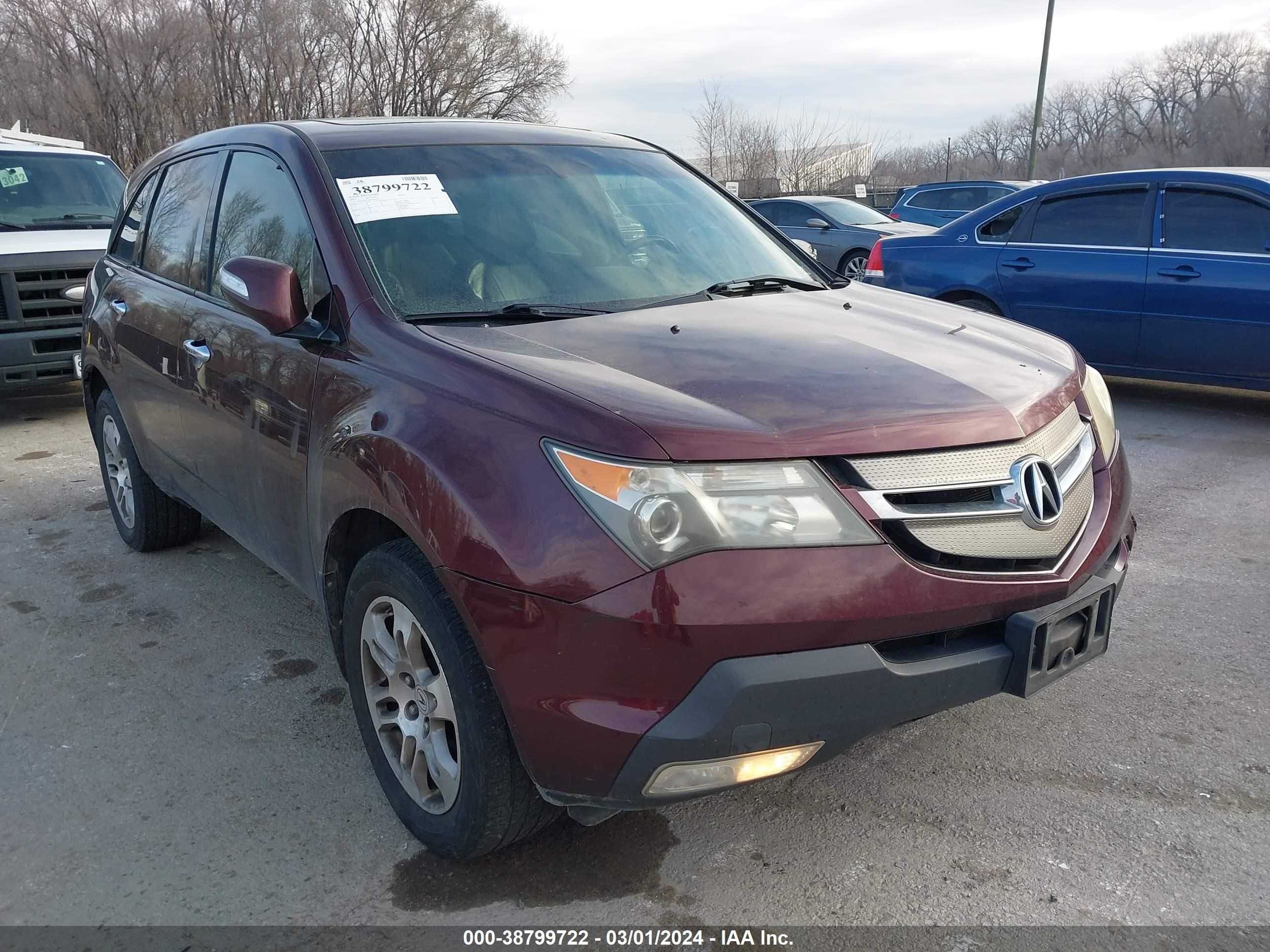 ACURA MDX 2007 2hnyd28387h506614