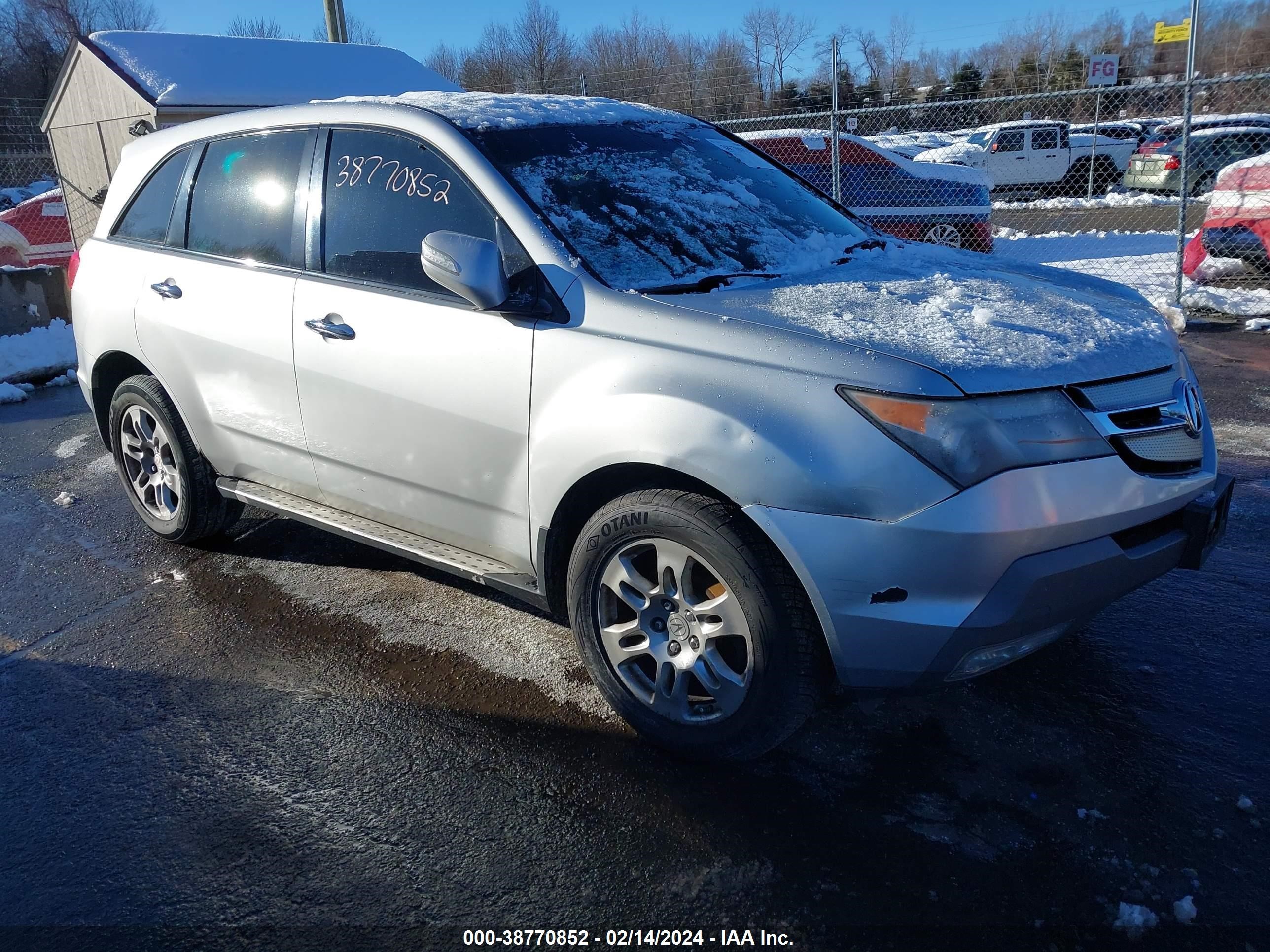 ACURA MDX 2007 2hnyd283x7h504041