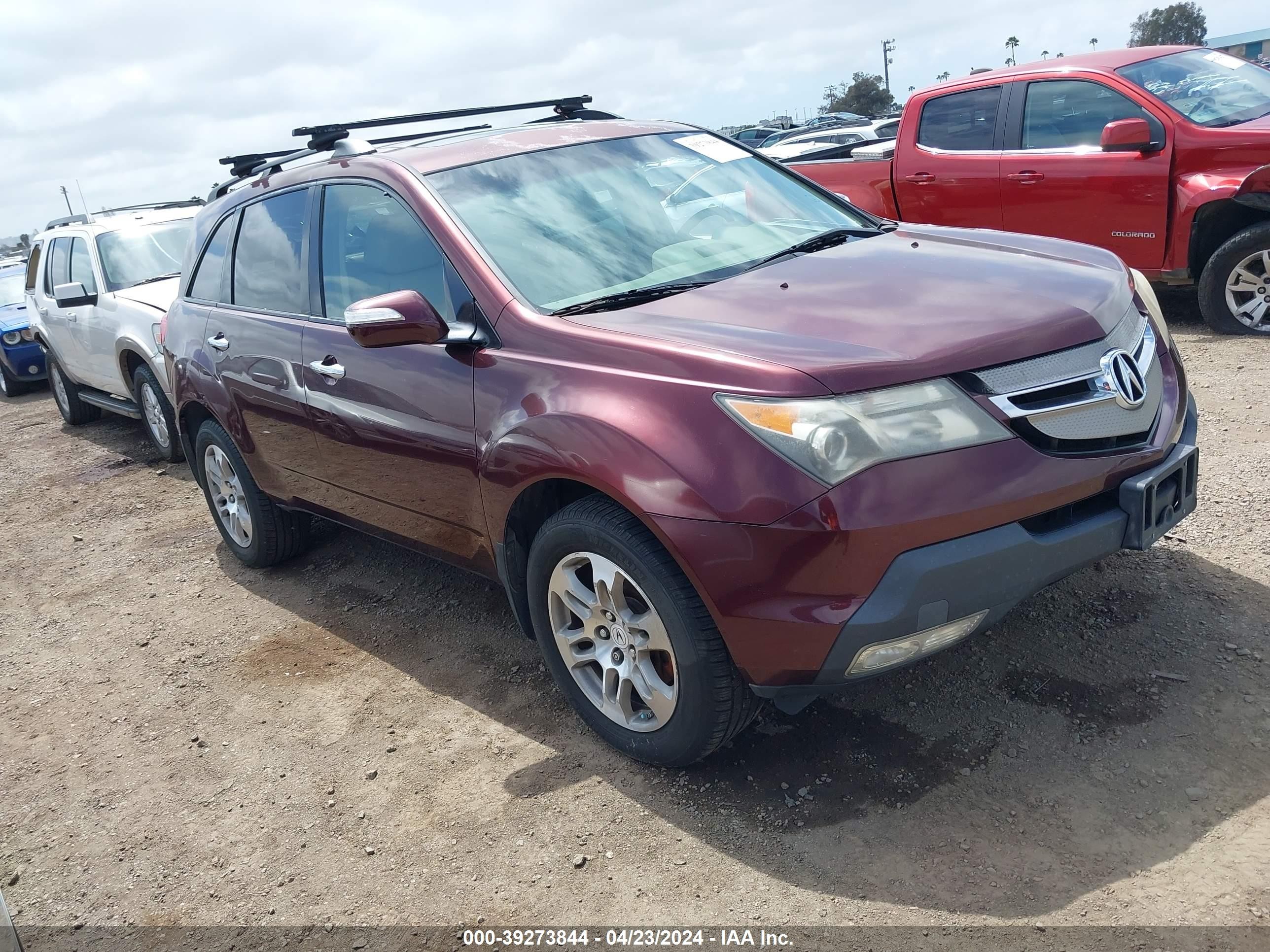 ACURA MDX 2007 2hnyd283x7h506548