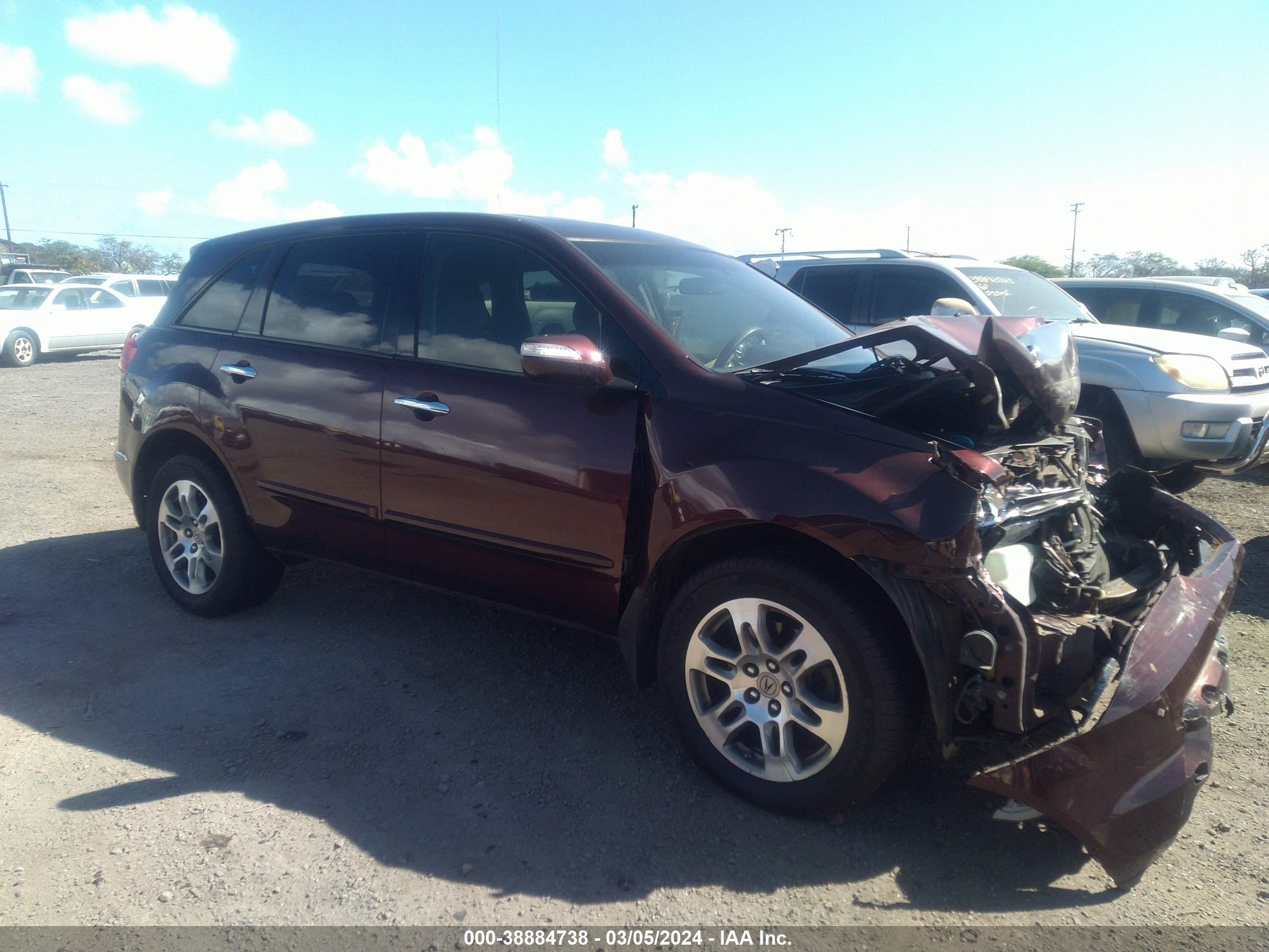 ACURA MDX 2007 2hnyd28427h540606