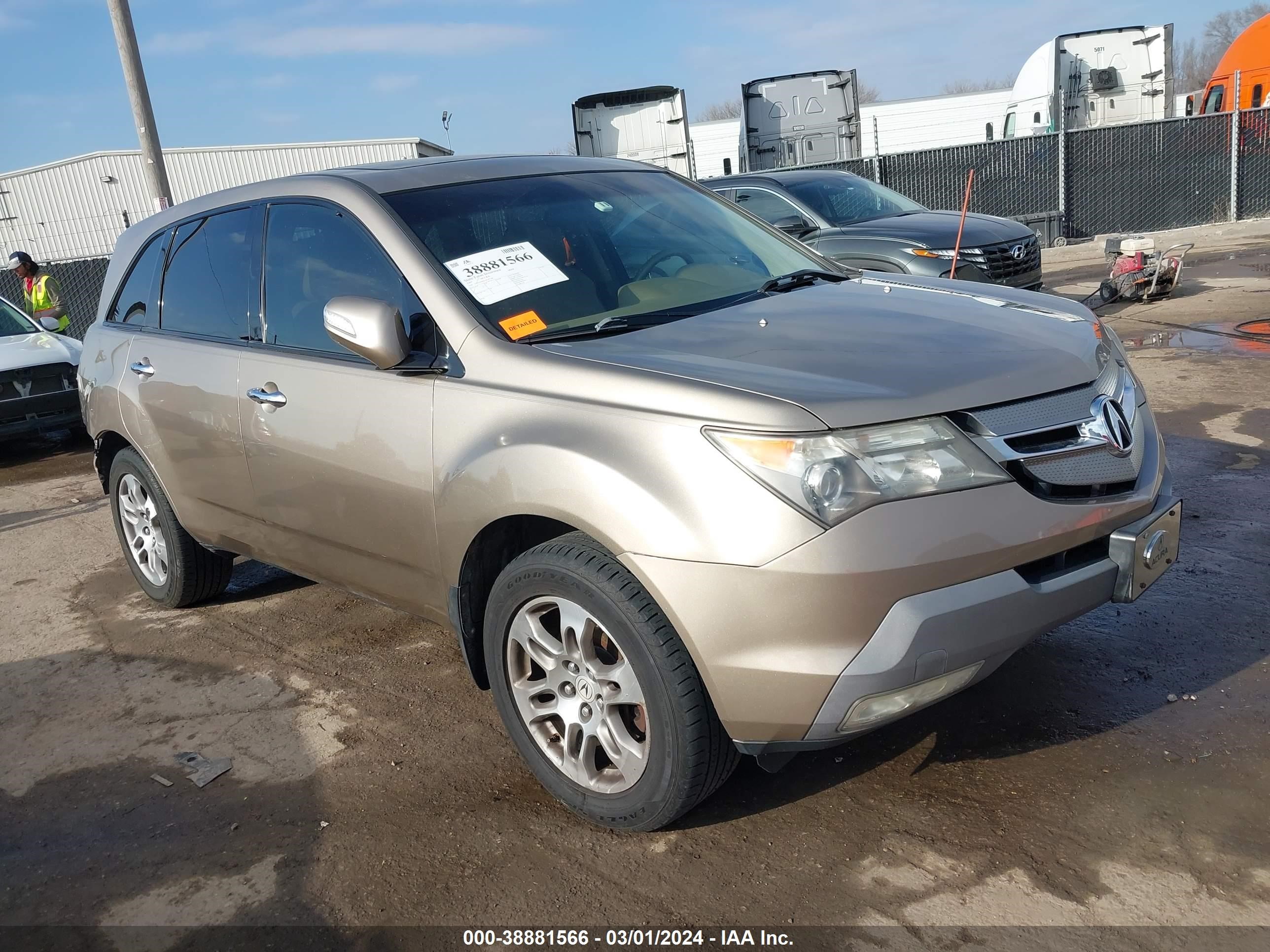 ACURA MDX 2007 2hnyd28467h505244