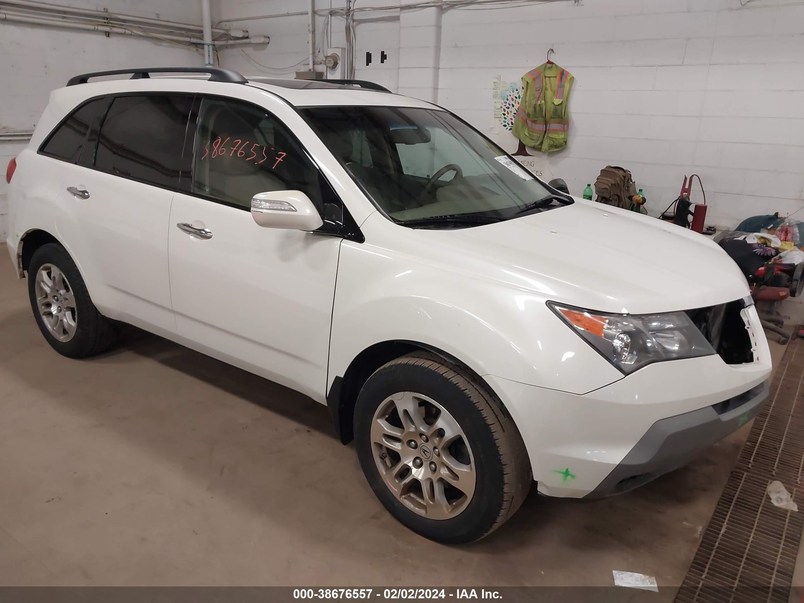 ACURA MDX 2008 2hnyd28478h557175