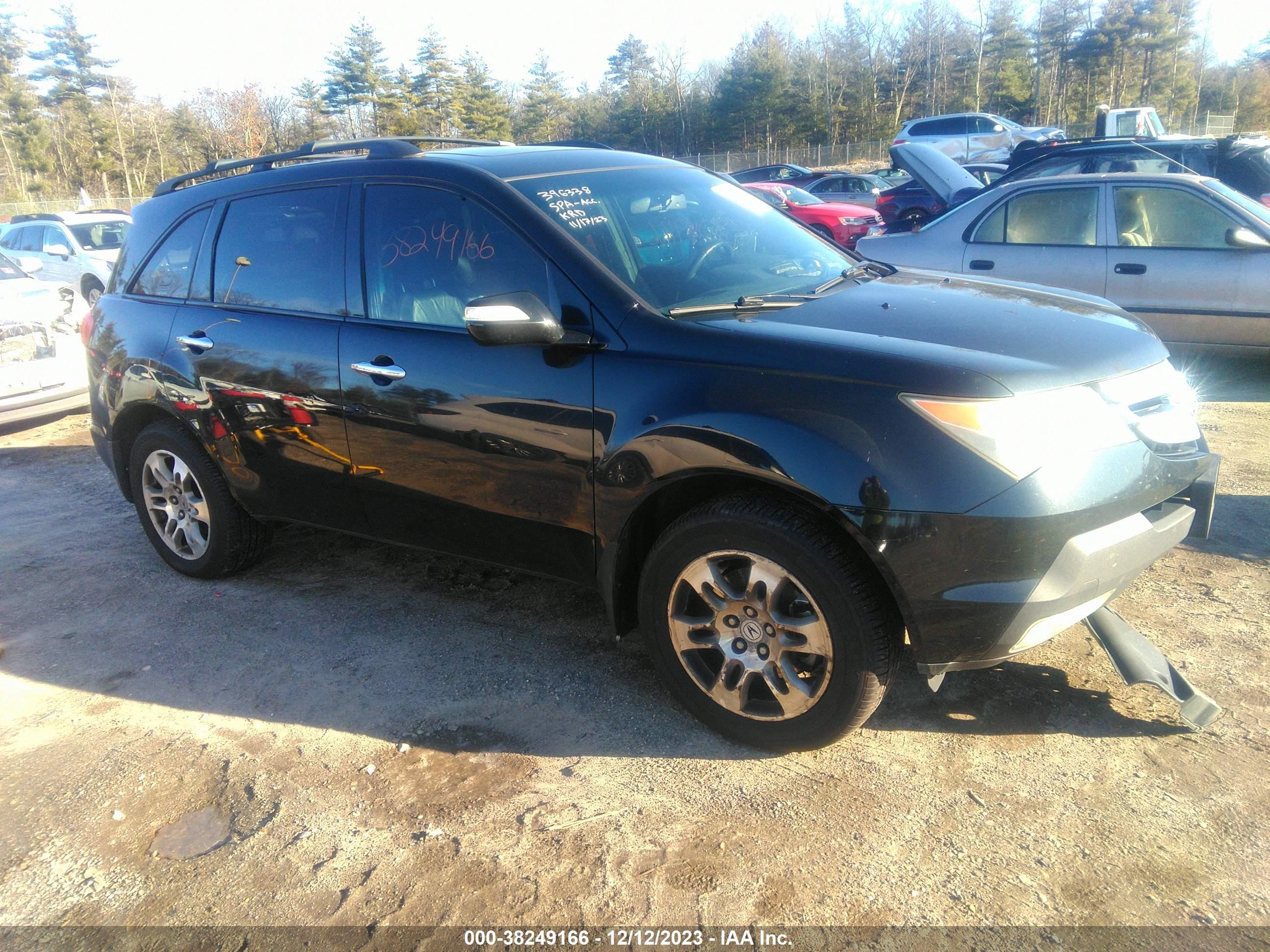 ACURA MDX 2008 2hnyd284x8h510738