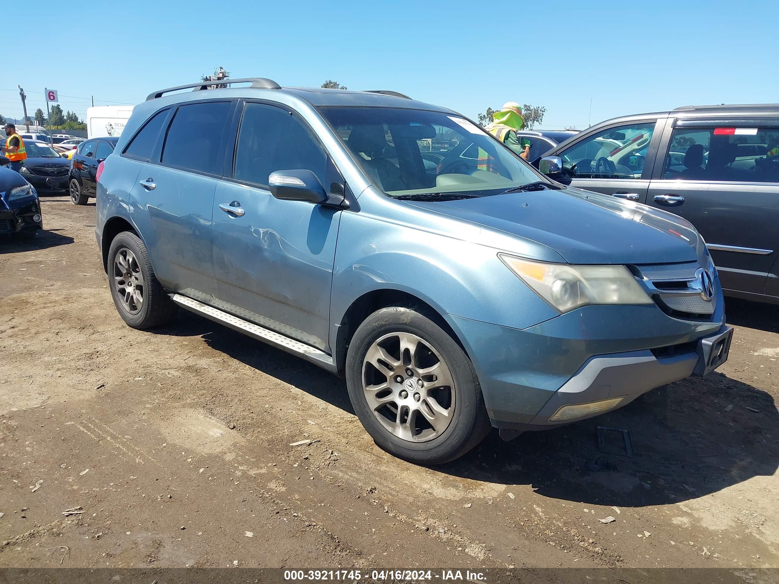 ACURA MDX 2008 2hnyd284x8h521058