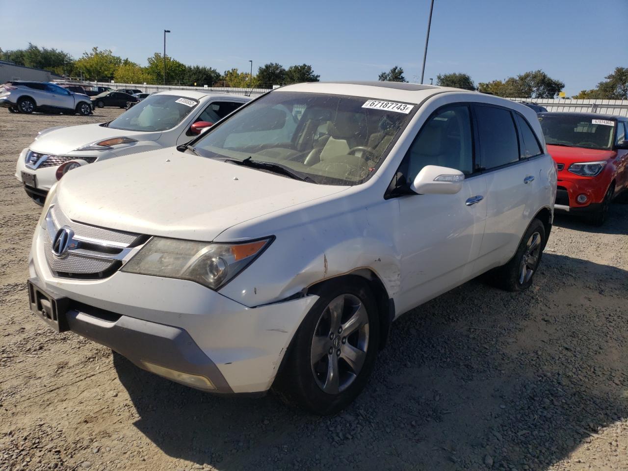 ACURA MDX 2008 2hnyd28518h524262