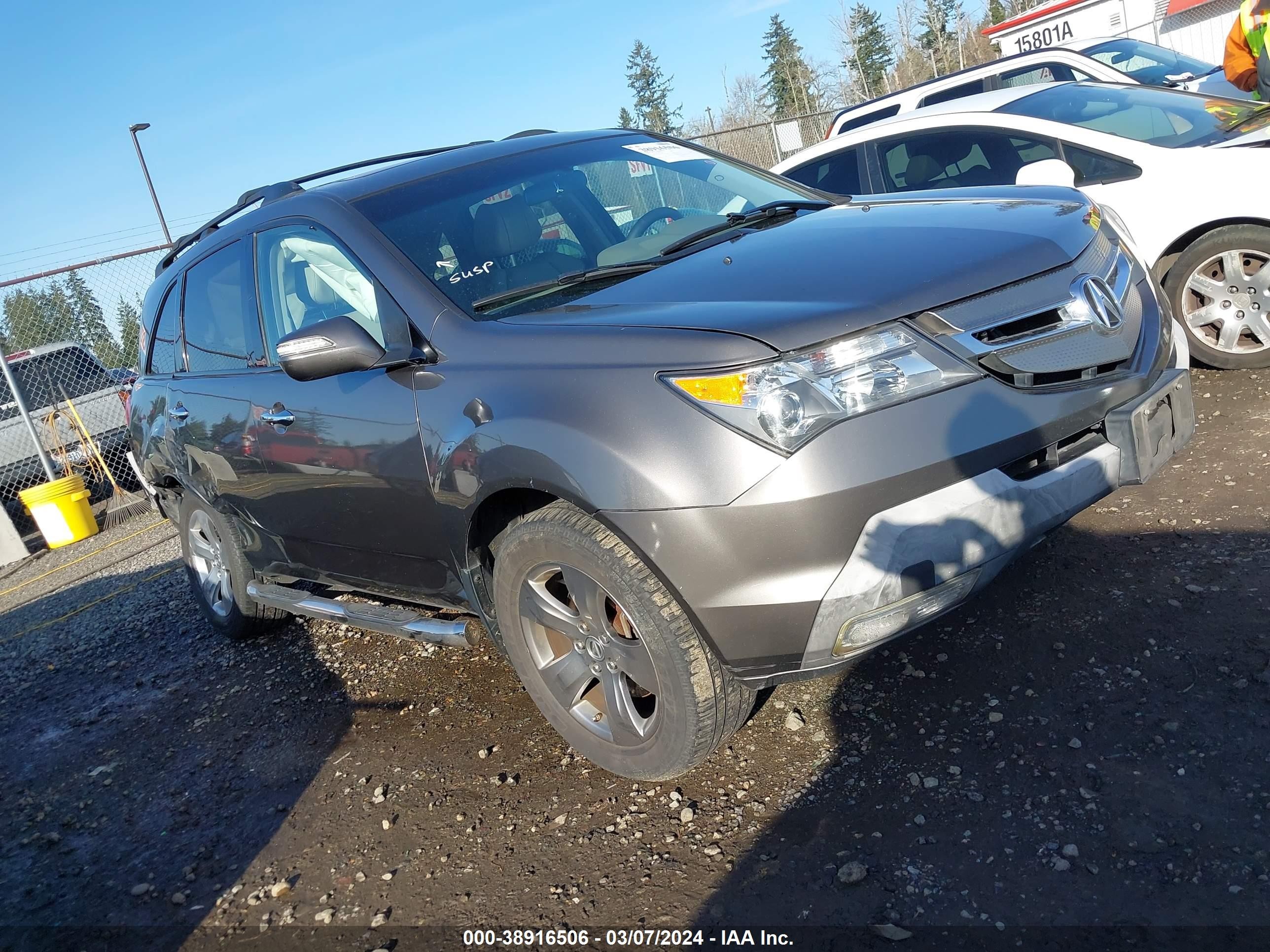 ACURA MDX 2007 2hnyd28537h529848