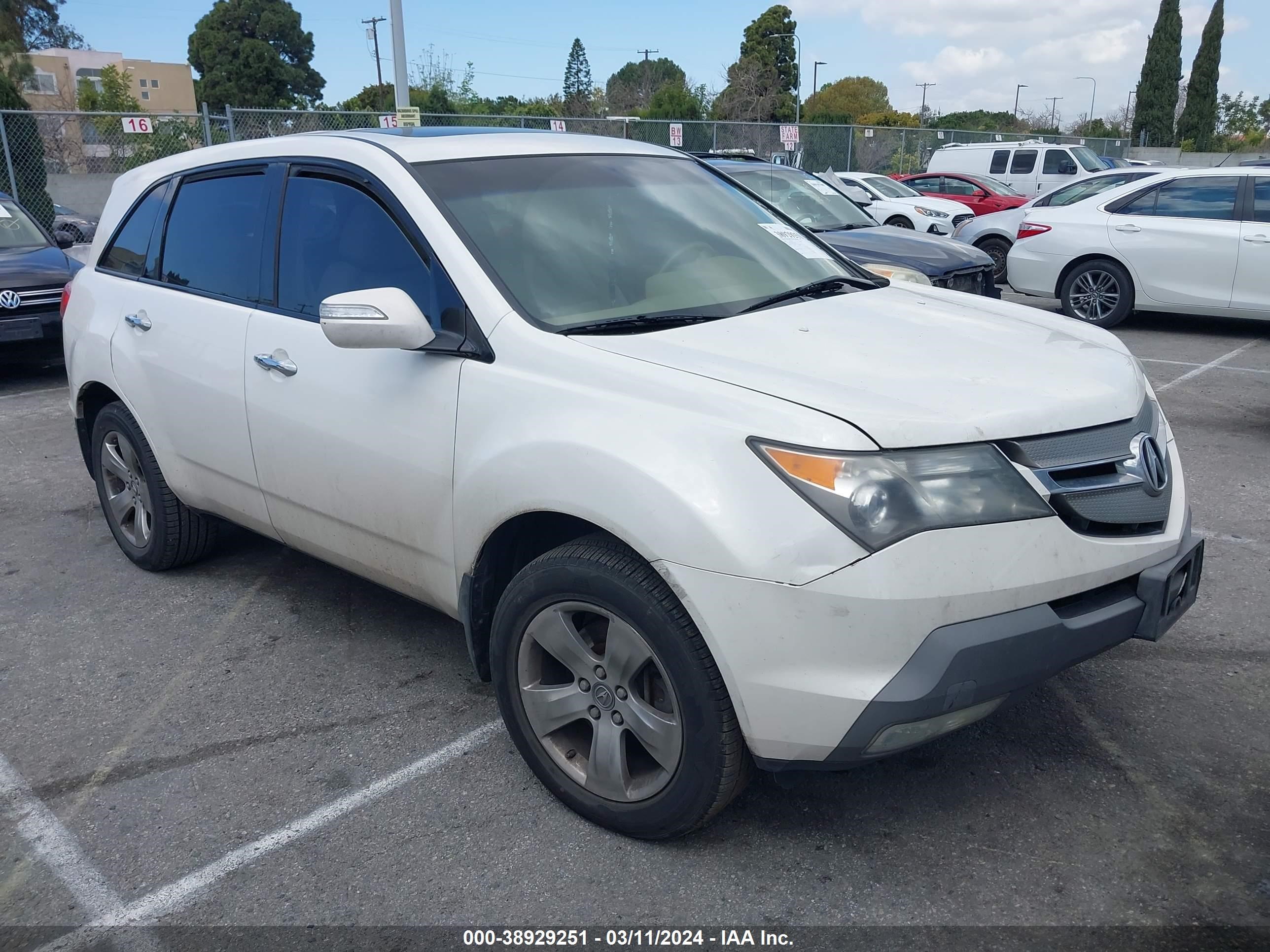 ACURA MDX 2007 2hnyd28567h524658