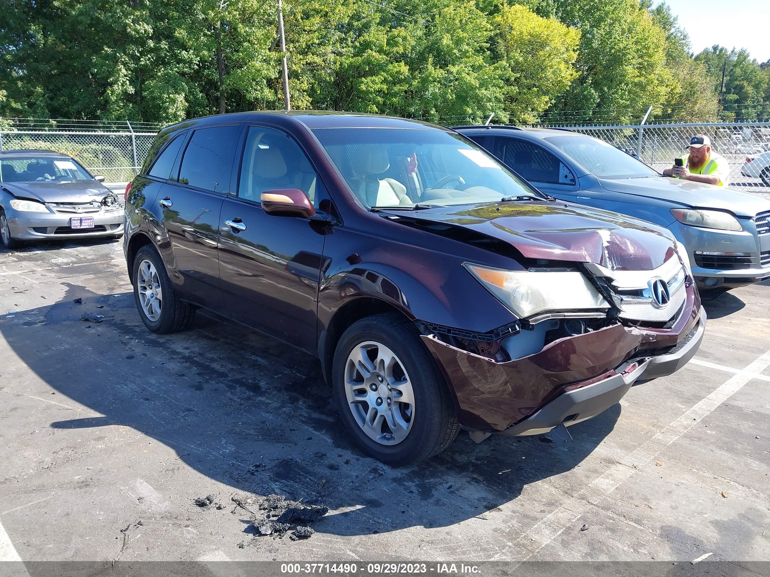 ACURA MDX 2009 2hnyd28619h507729