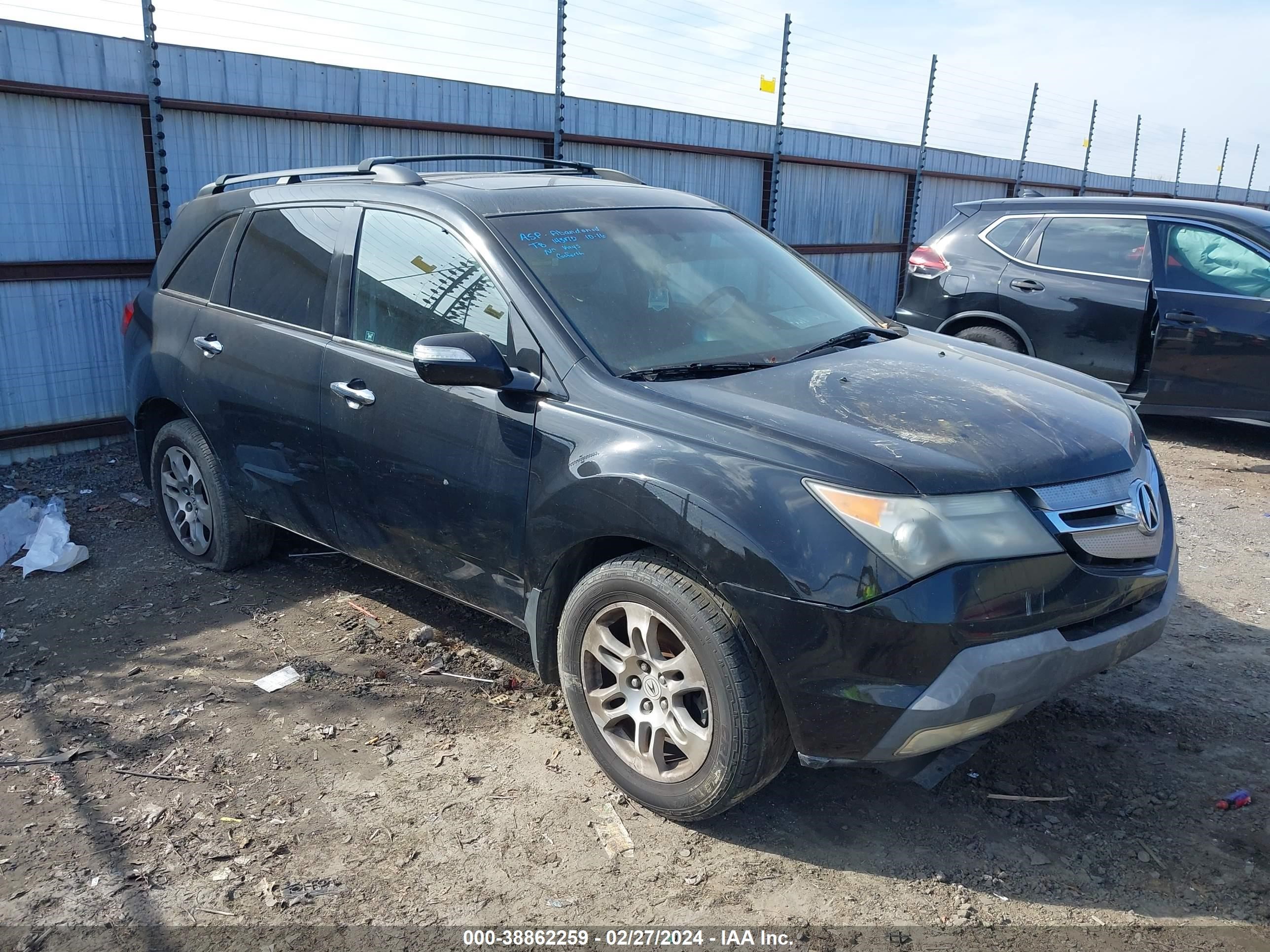 ACURA MDX 2009 2hnyd28659h513534