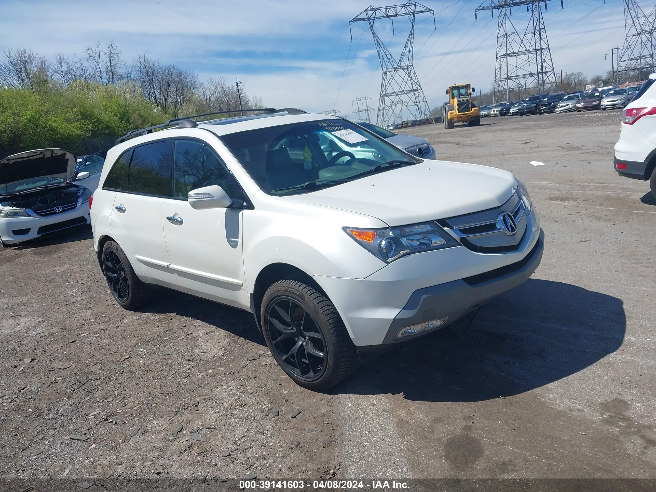 ACURA MDX 2009 2hnyd28699h503010