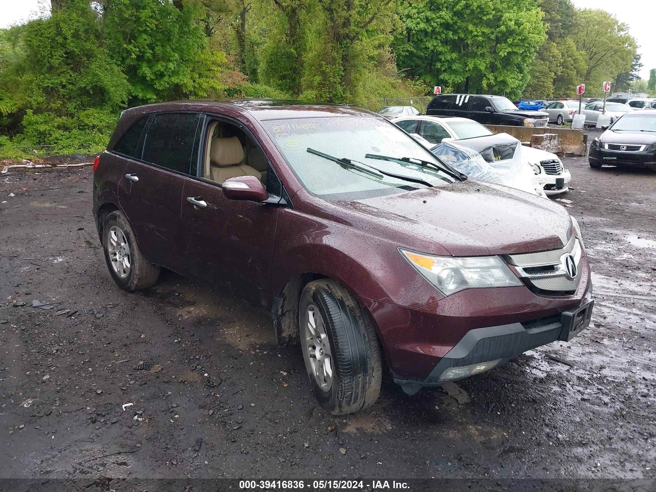 ACURA MDX 2009 2hnyd286x9h519586