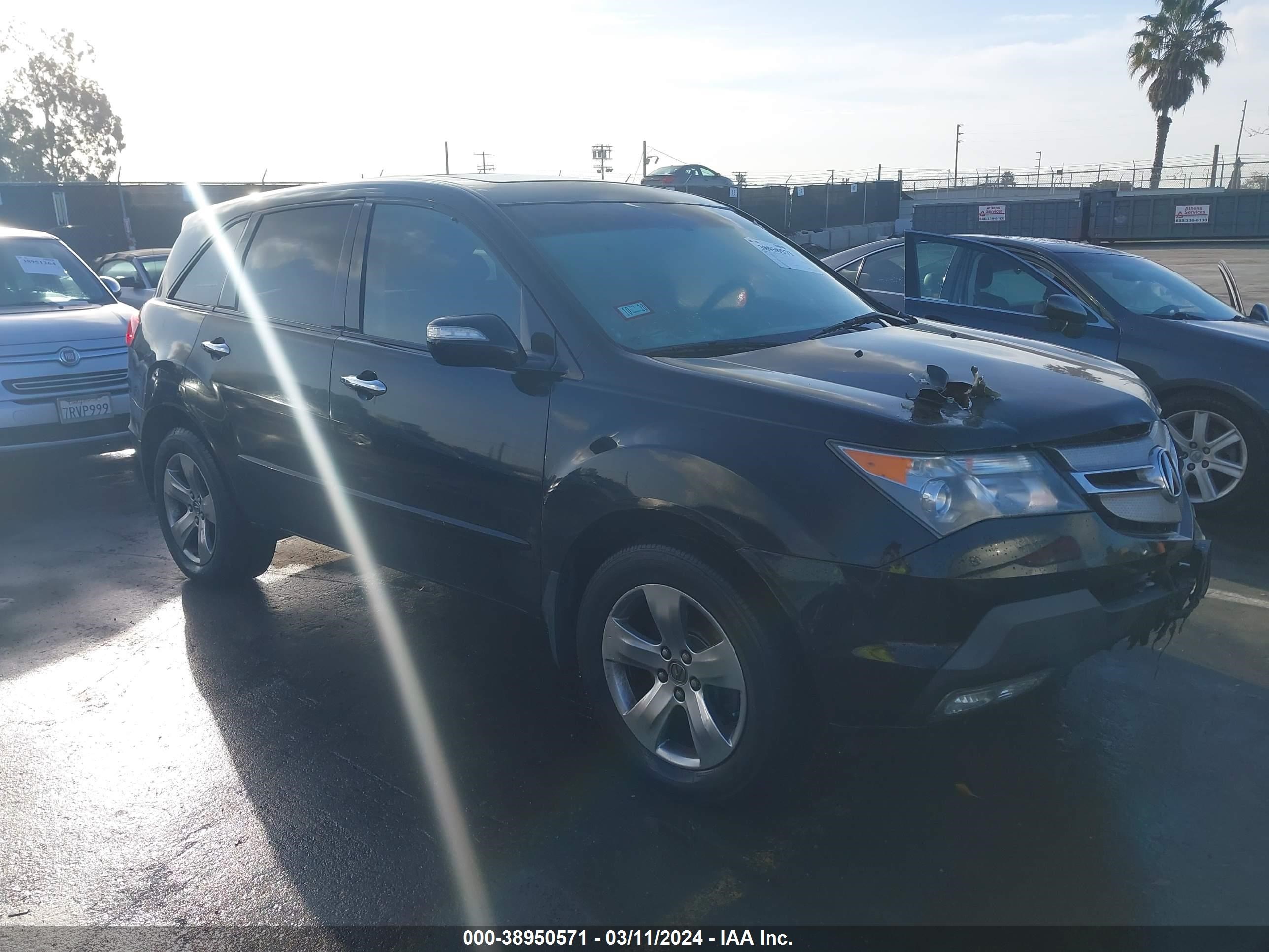 ACURA MDX 2009 2hnyd28789h507350