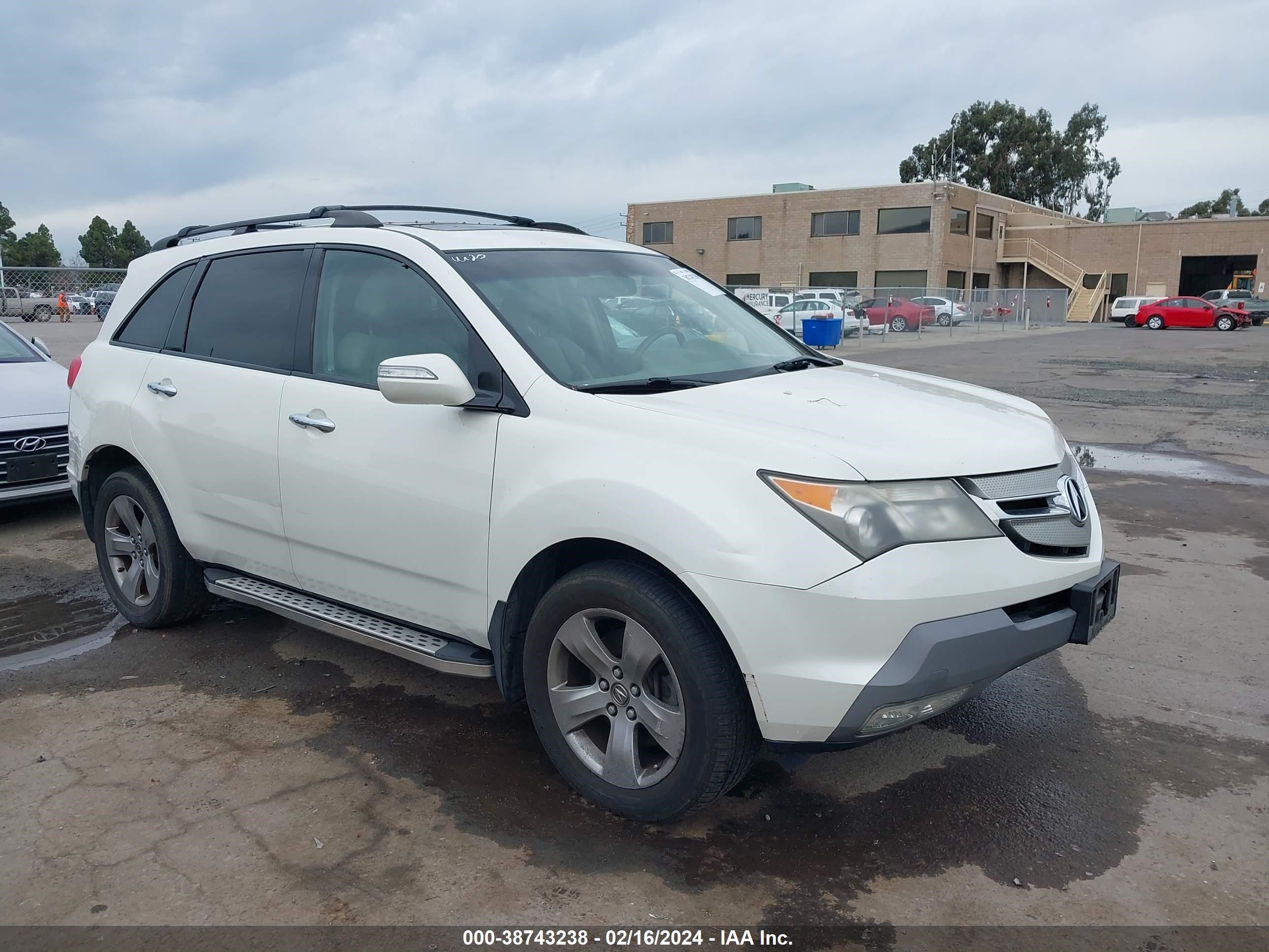 ACURA MDX 2009 2hnyd28799h507129