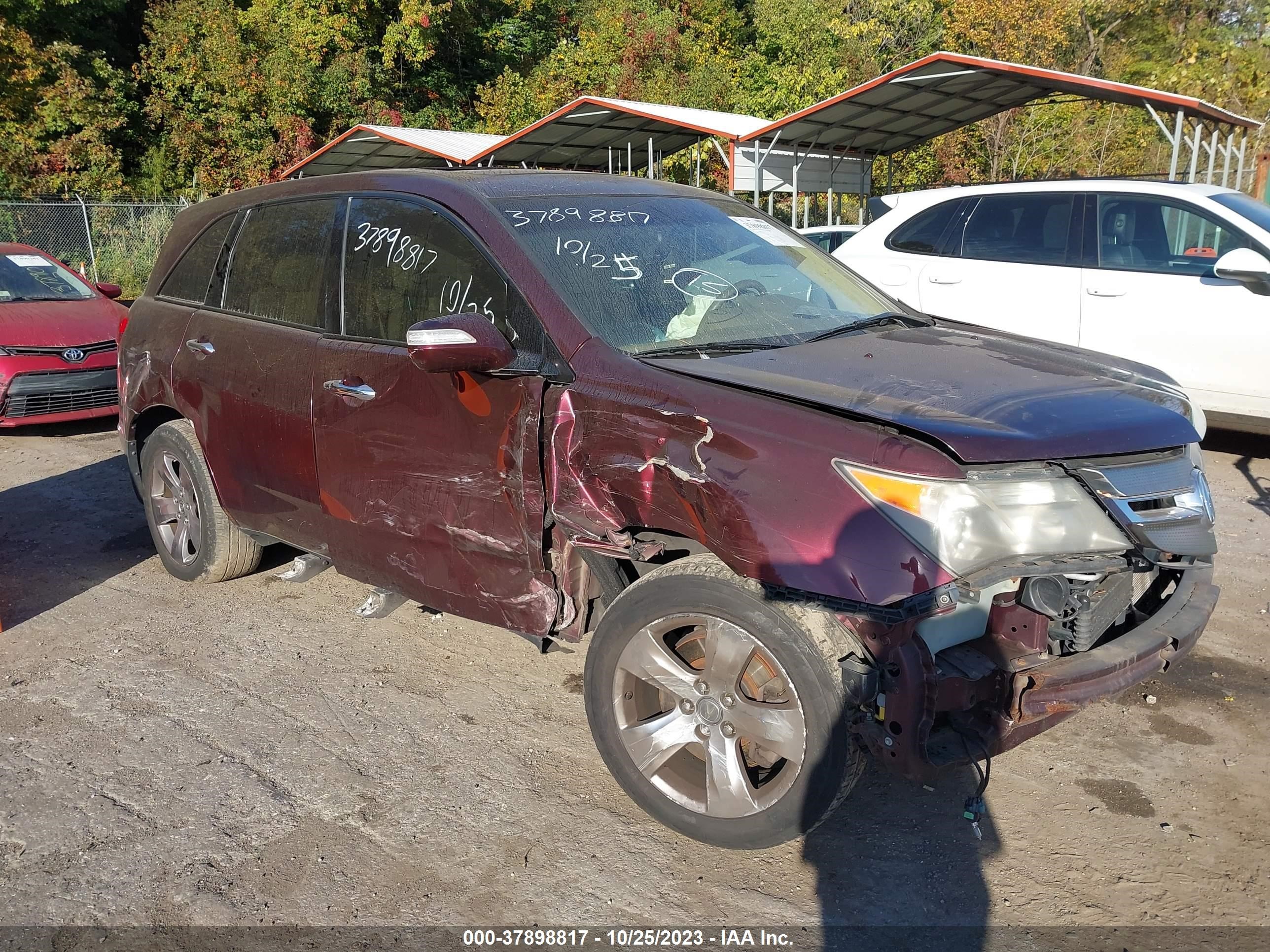 ACURA MDX 2007 2hnyd28807h513004